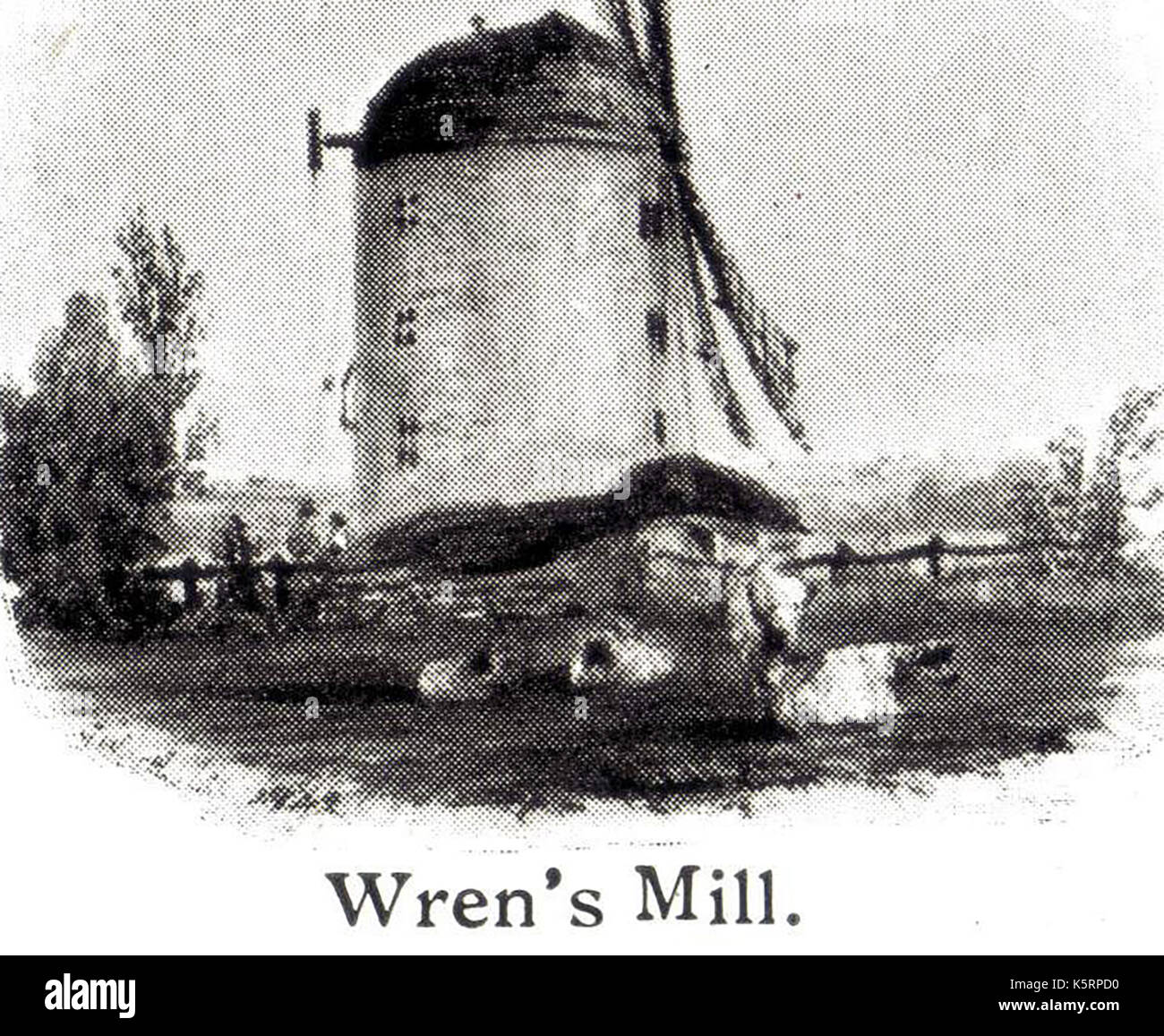 L'ancienne usine de Wrens à Whitby, North Yorkshire, Angleterre. Démoli 1862' - Il a aussi d'autres noms, par ex. Bagdale Mill et que par d'autres propriétaires .Burnett's Mill et Noble's Mill Banque D'Images