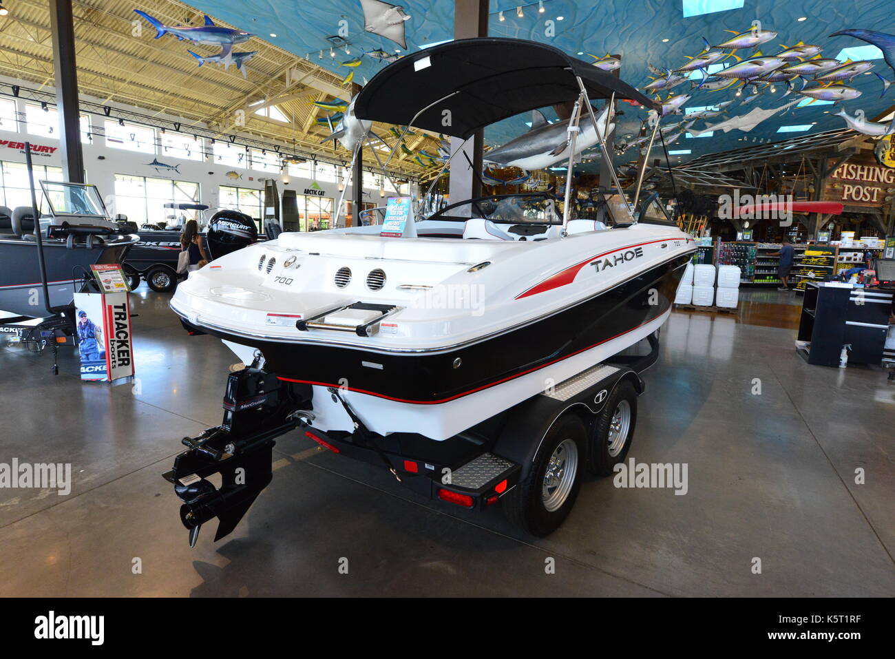 Bateau de vitesse pour la vente en Amérique. Banque D'Images