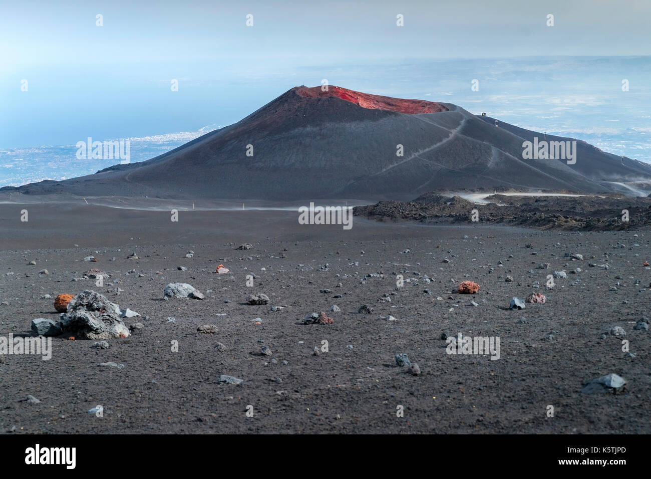 Cratère secondaire monte escriva, volcan, etna, Sicile, Italie Banque D'Images