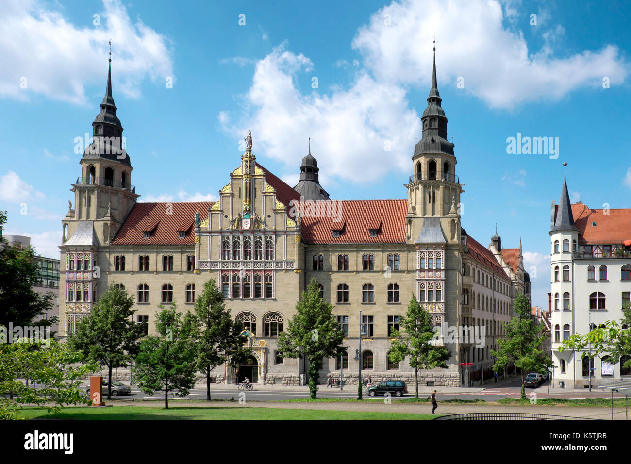 Tribunal régional, Halle an der Saale, SAXE-ANHALT, Allemagne Banque D'Images