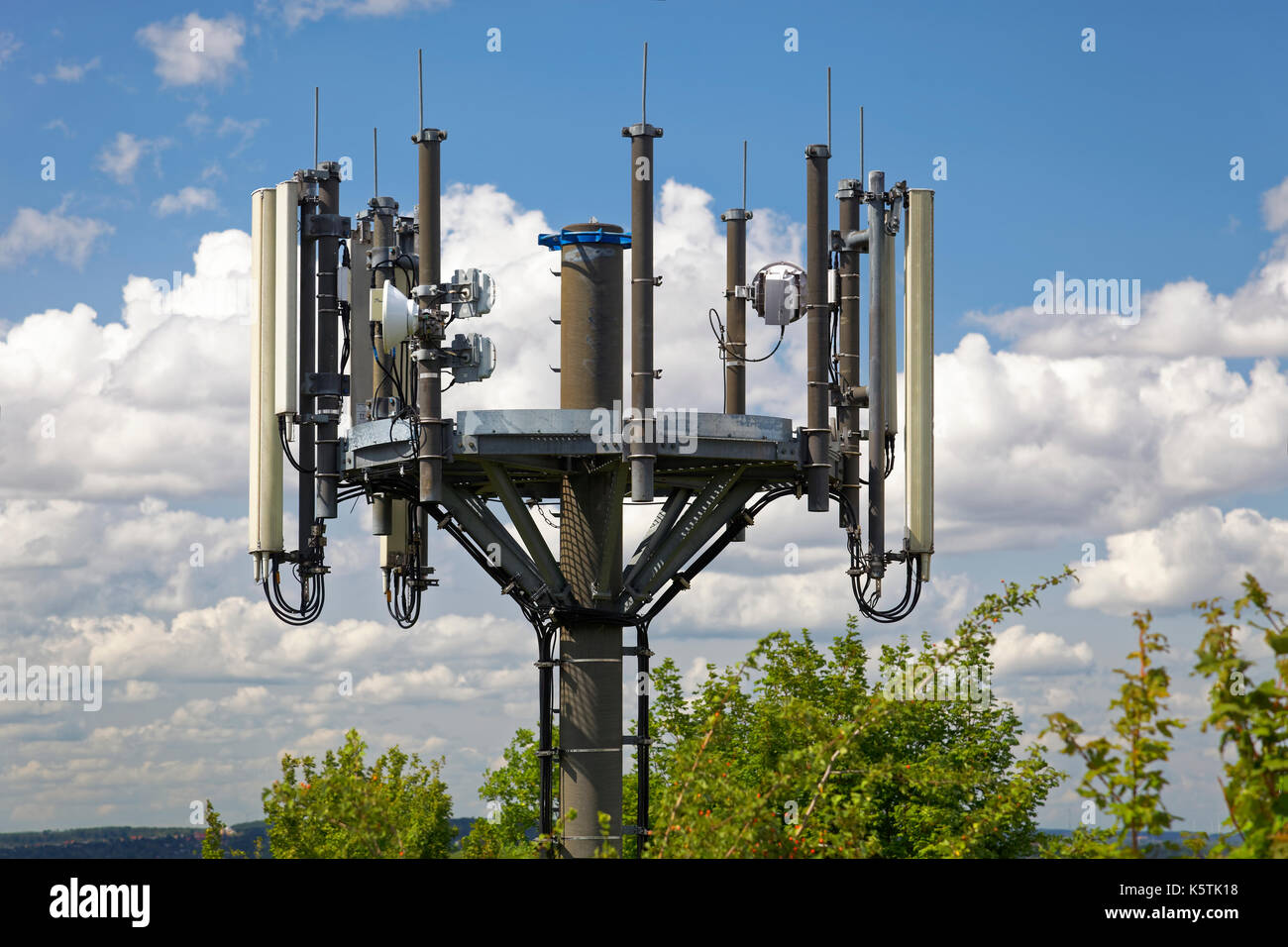 Antennes de téléphonie mobile, Nuremberg, middle franconia, Franken, Bavière, Allemagne Banque D'Images