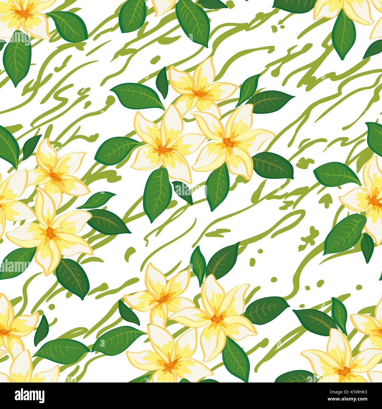 Motif floral transparent Illustration de Vecteur