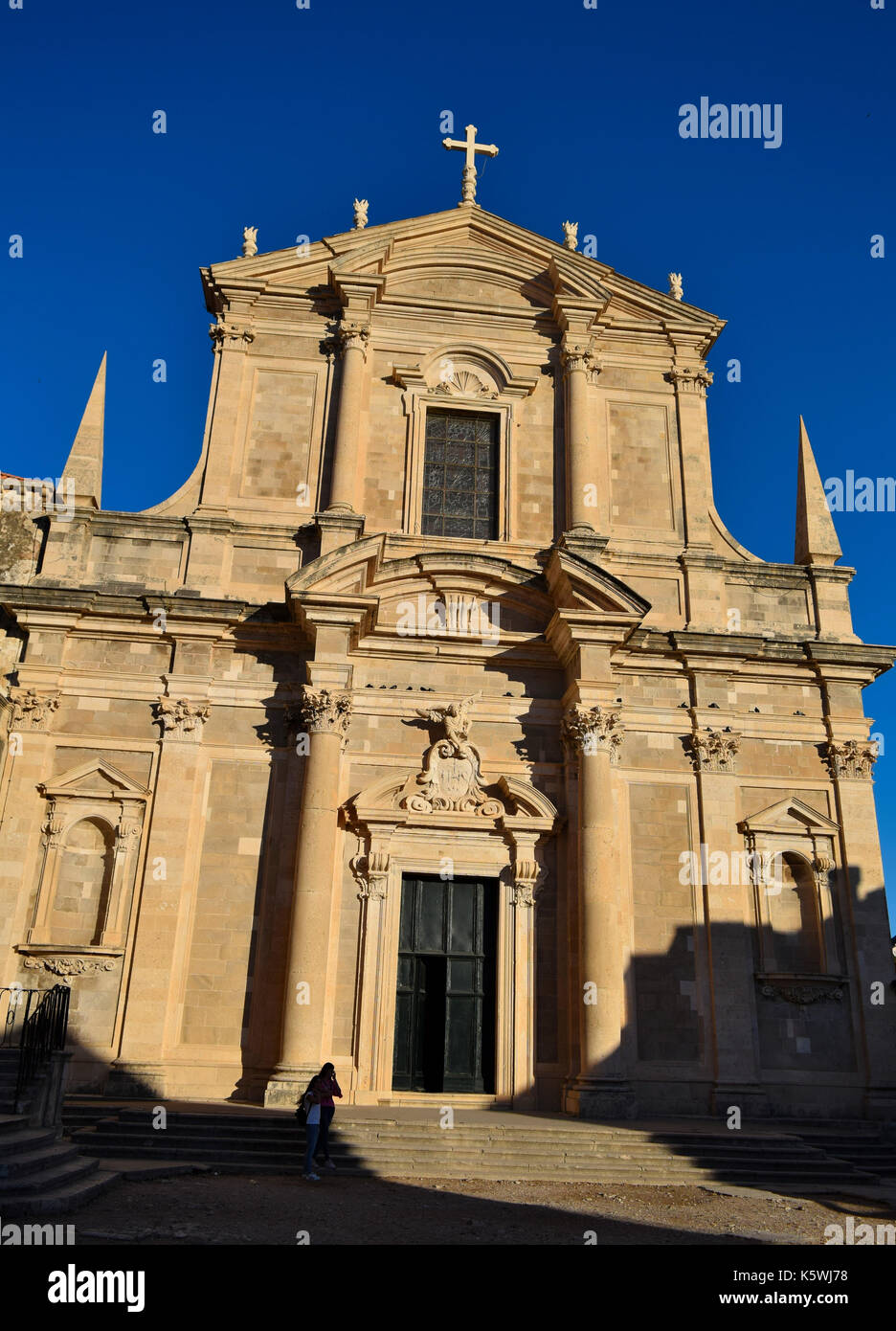 Église des Jésuites saint Ignace en vieille ville de Dubrovnik Banque D'Images