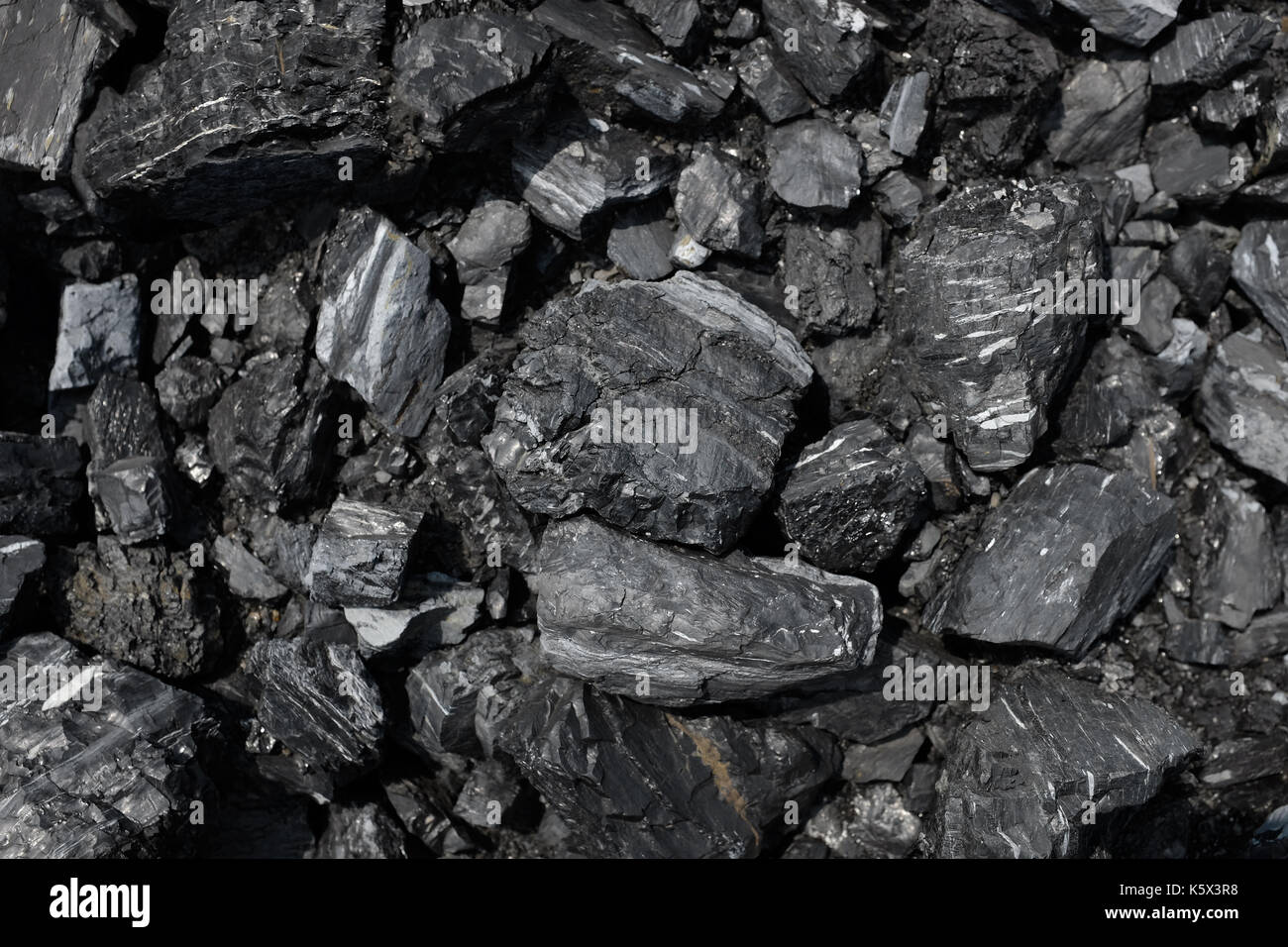 Gros plan sur le charbon, la plus grande source d'énergie pour la production d'électricité dans le monde Banque D'Images
