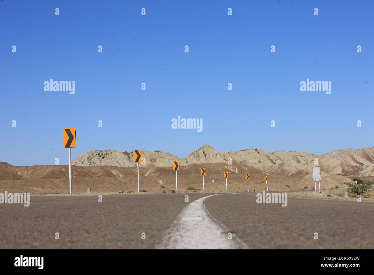 L'autoroute côtière Makran, Baluchistan, Pakistan Banque D'Images