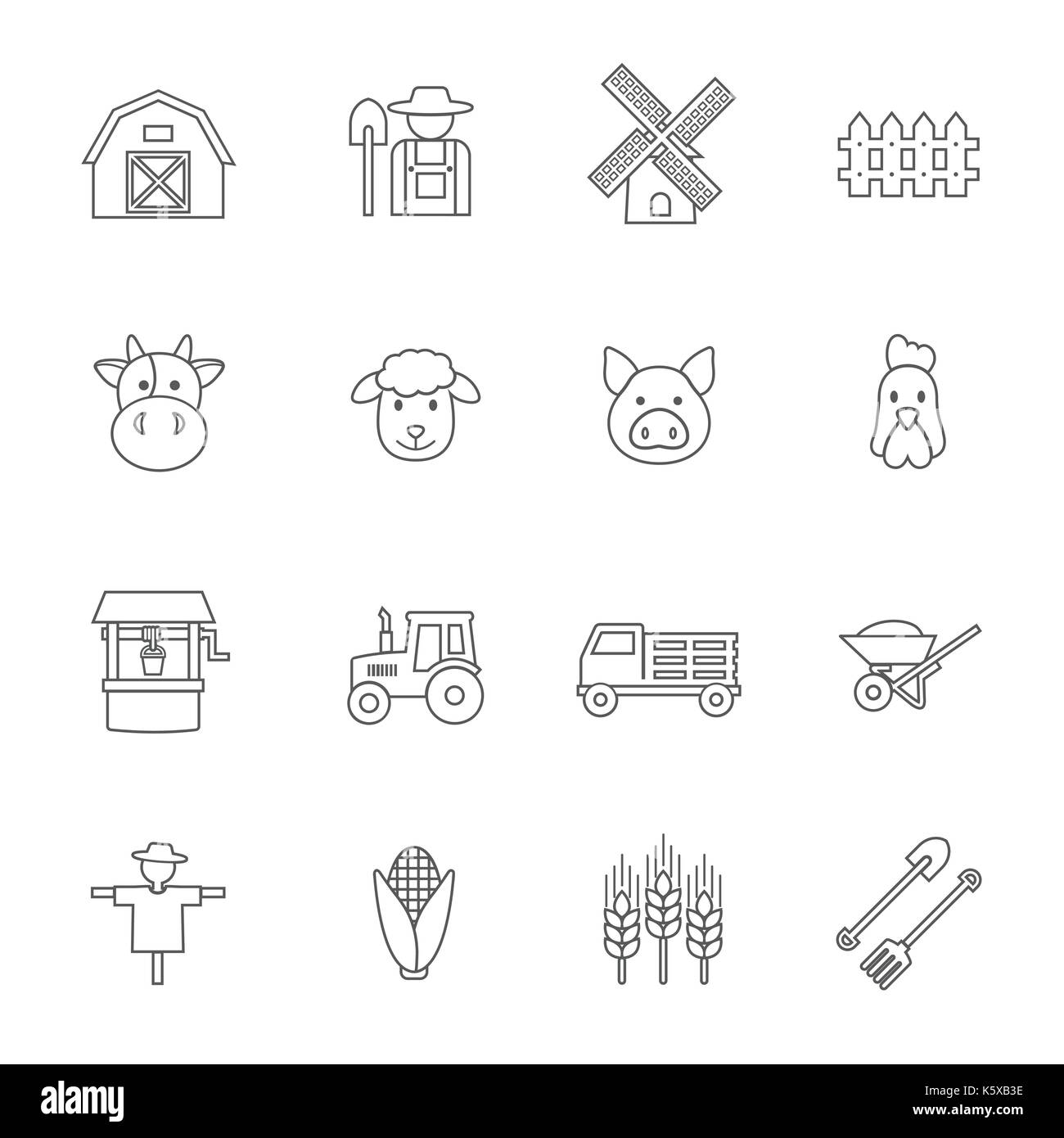 L'icône de l'agriculture Illustration de Vecteur