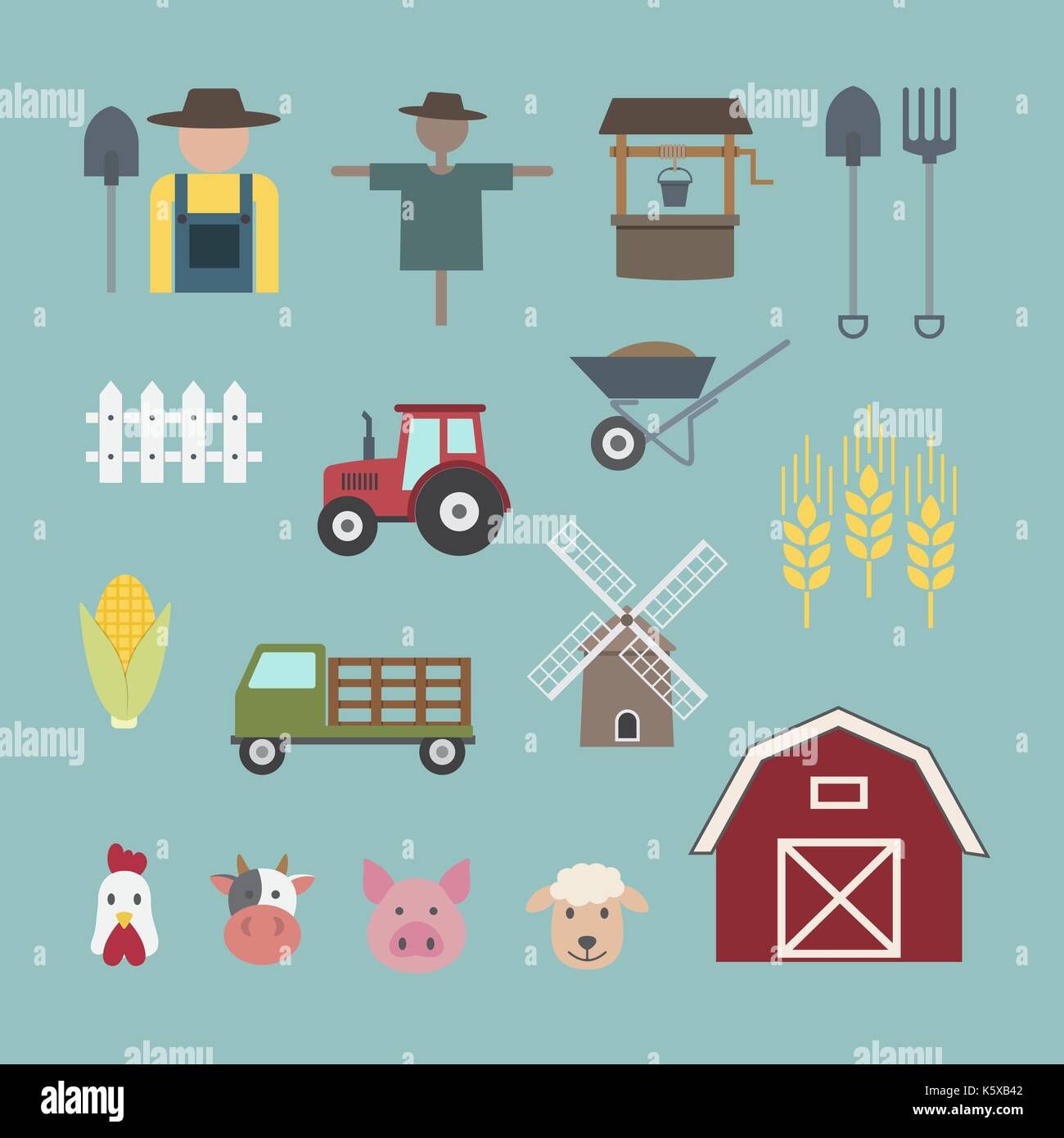 L'icône de l'agriculture Illustration de Vecteur