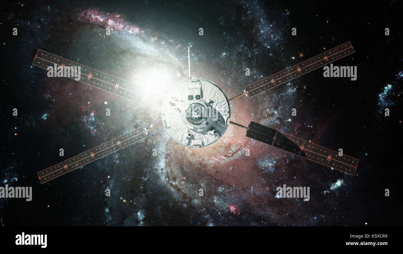 L'Agence spatiale européenne d'Automated transfer vehicle-4 s'approche de la station spatiale internationale. Banque D'Images