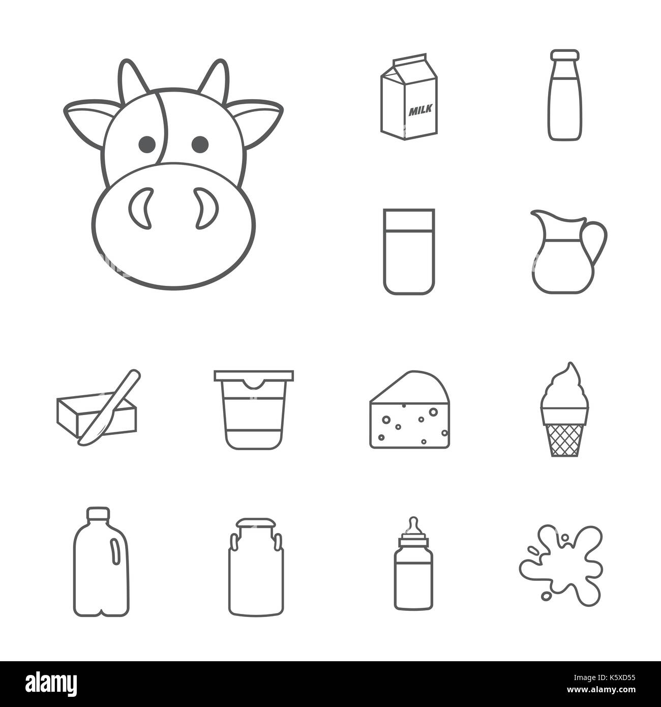 L'icône de lait Illustration de Vecteur