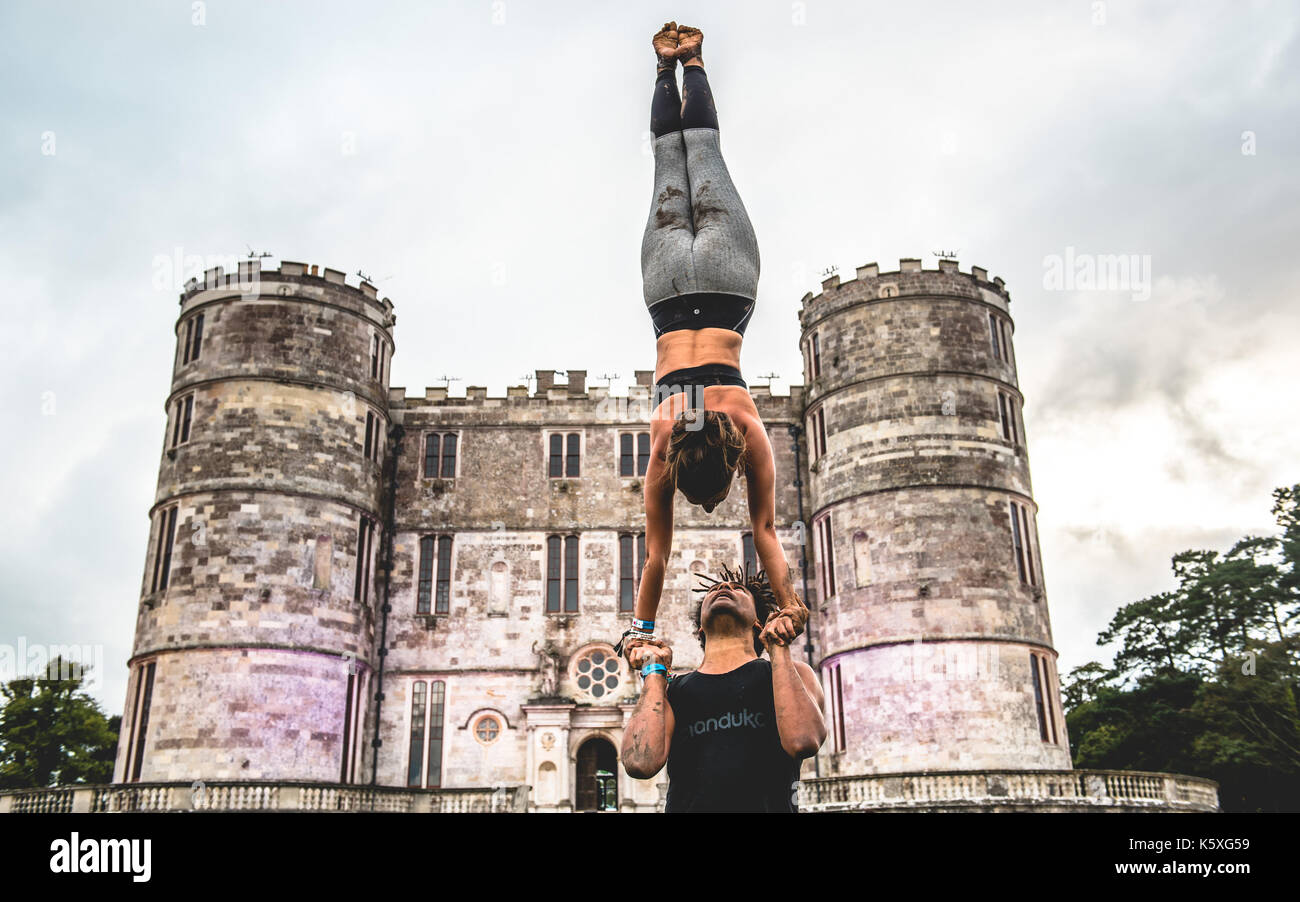 Château de Lulworth, Dorset, UK. 10 sep, 2017. Jour 4 - bestival music festival revient en 2017 à sa nouvelle maison, château de Lulworth. crédit : bailey/Alamy live news Banque D'Images