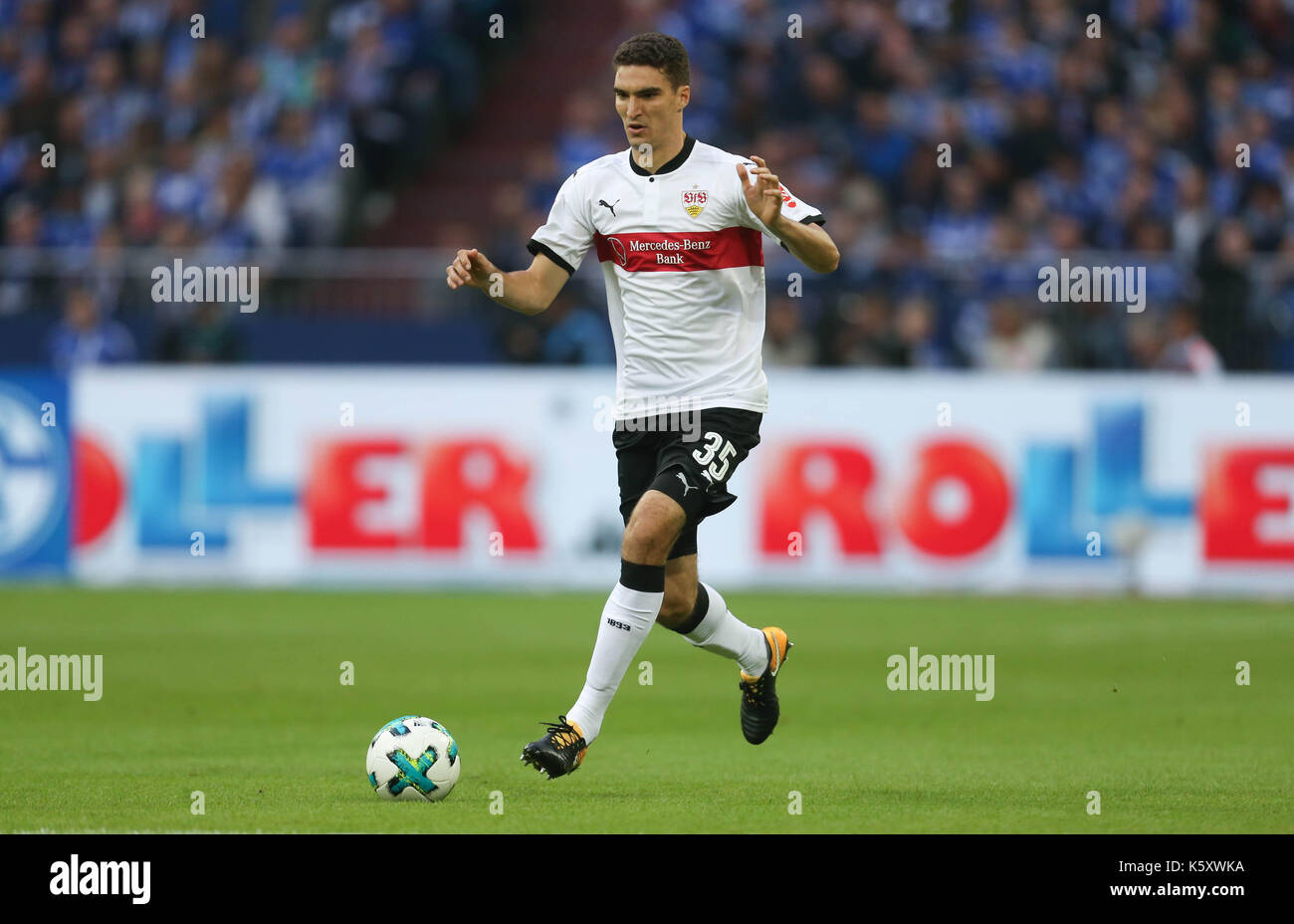 Gelsenkirchen, Allemagne. Sep 10, 2017. Stuttgart, Marcin kaminski au cours de la Bundesliga match de foot entre Schalke 04 et le vfb Stuttgart à la Veltins Arena de Gelsenkirchen, Allemagne, 10 septembre 2017. photo : ina fassbender/dpa/Alamy live news Banque D'Images