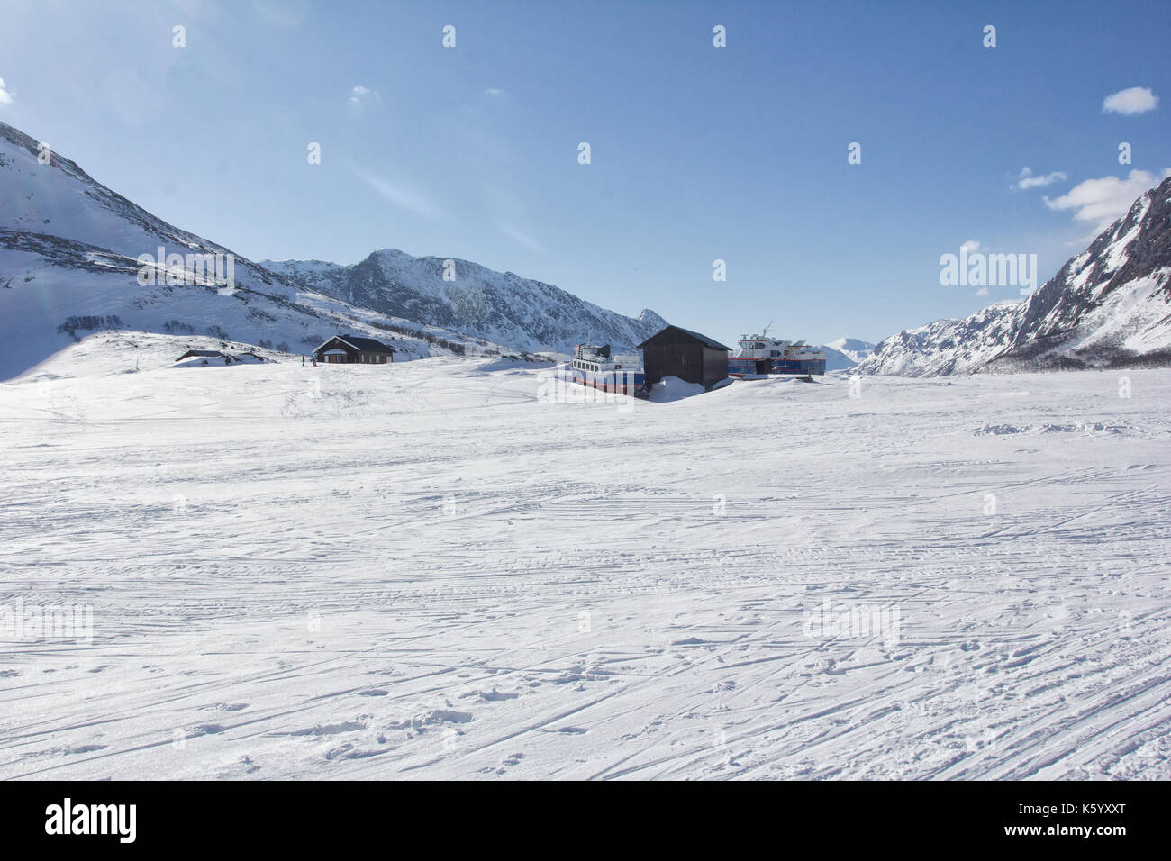 L'hiver dans le parc national de Jotunheimen en Norvège Banque D'Images