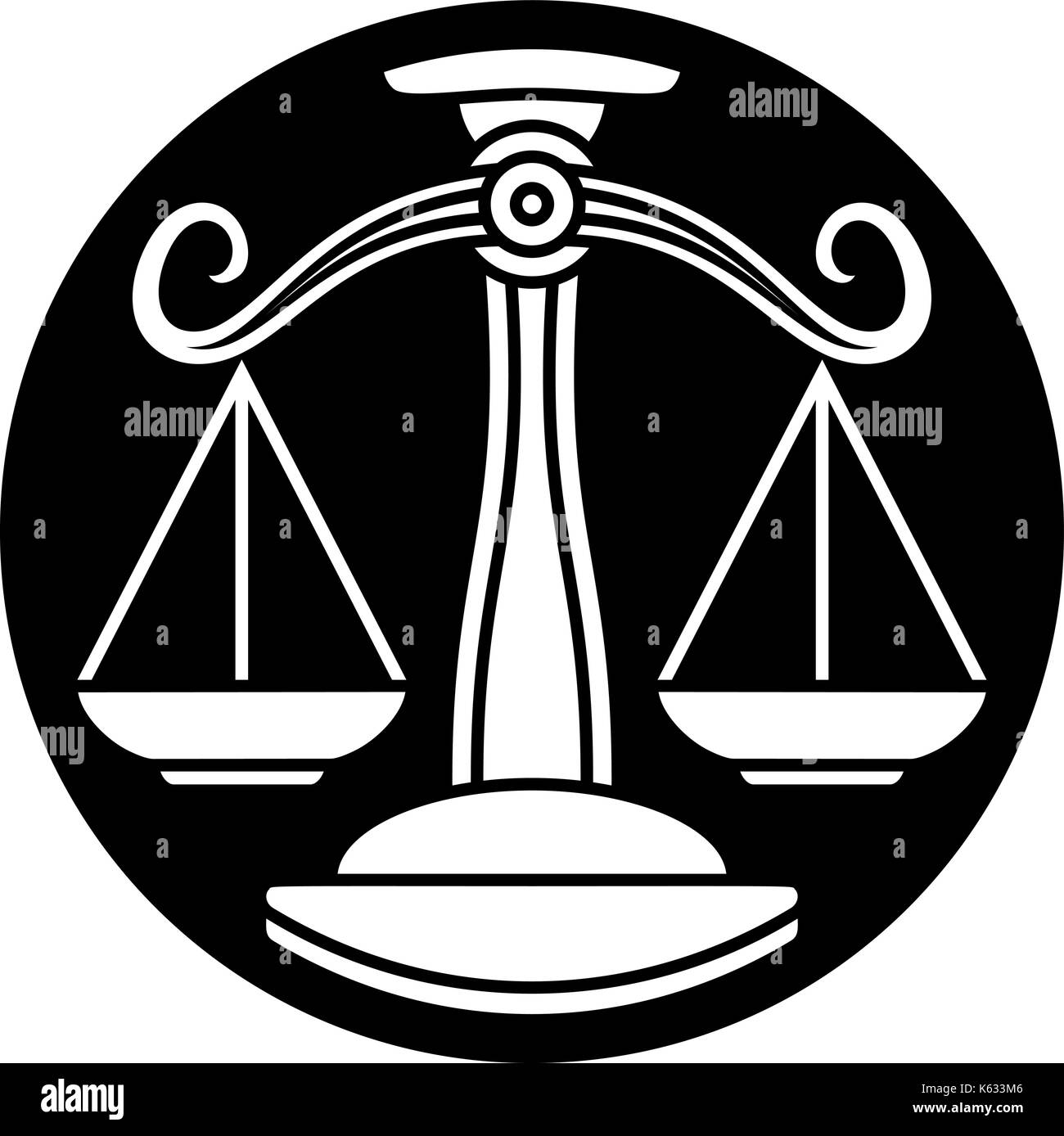 Balances balance zodiac horoscope sign Illustration de Vecteur
