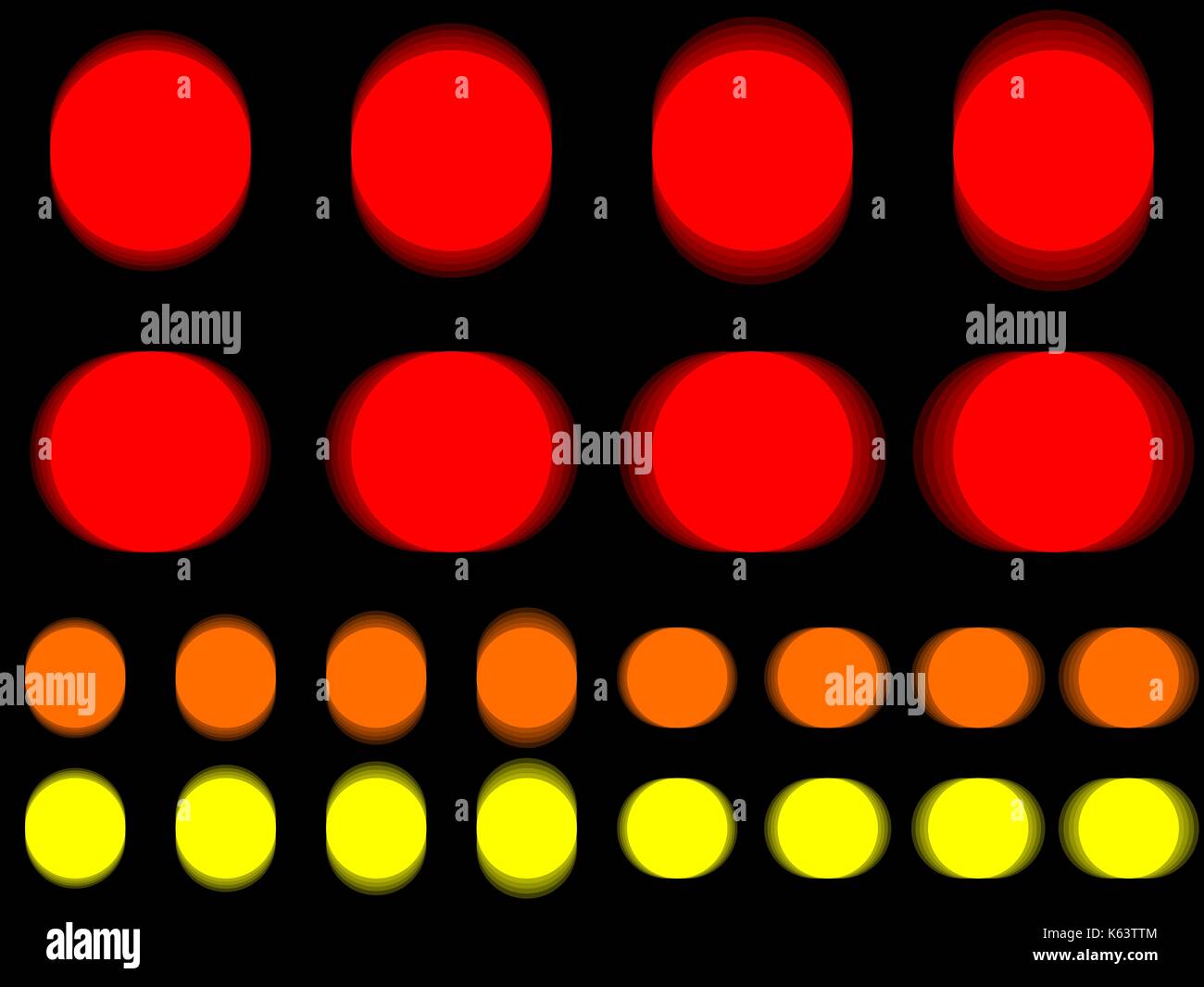 Cercle dynamique, vibrant rouge orange jaune circle, vibration horizontale et verticale de la figure, modèle ronde avec la vibration sur fond noir Illustration de Vecteur Cercle dynamique, vibrant rouge orange jaune circle, vibration horizontale et verticale de la figure, modèle ronde avec la vibration sur fond noir Illustration de Vecteur