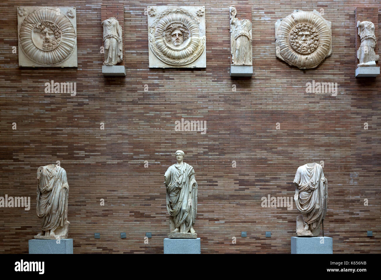 Musée national d'art romain Bâtiment conçu par l'architecte Rafael Moneo Banque D'Images