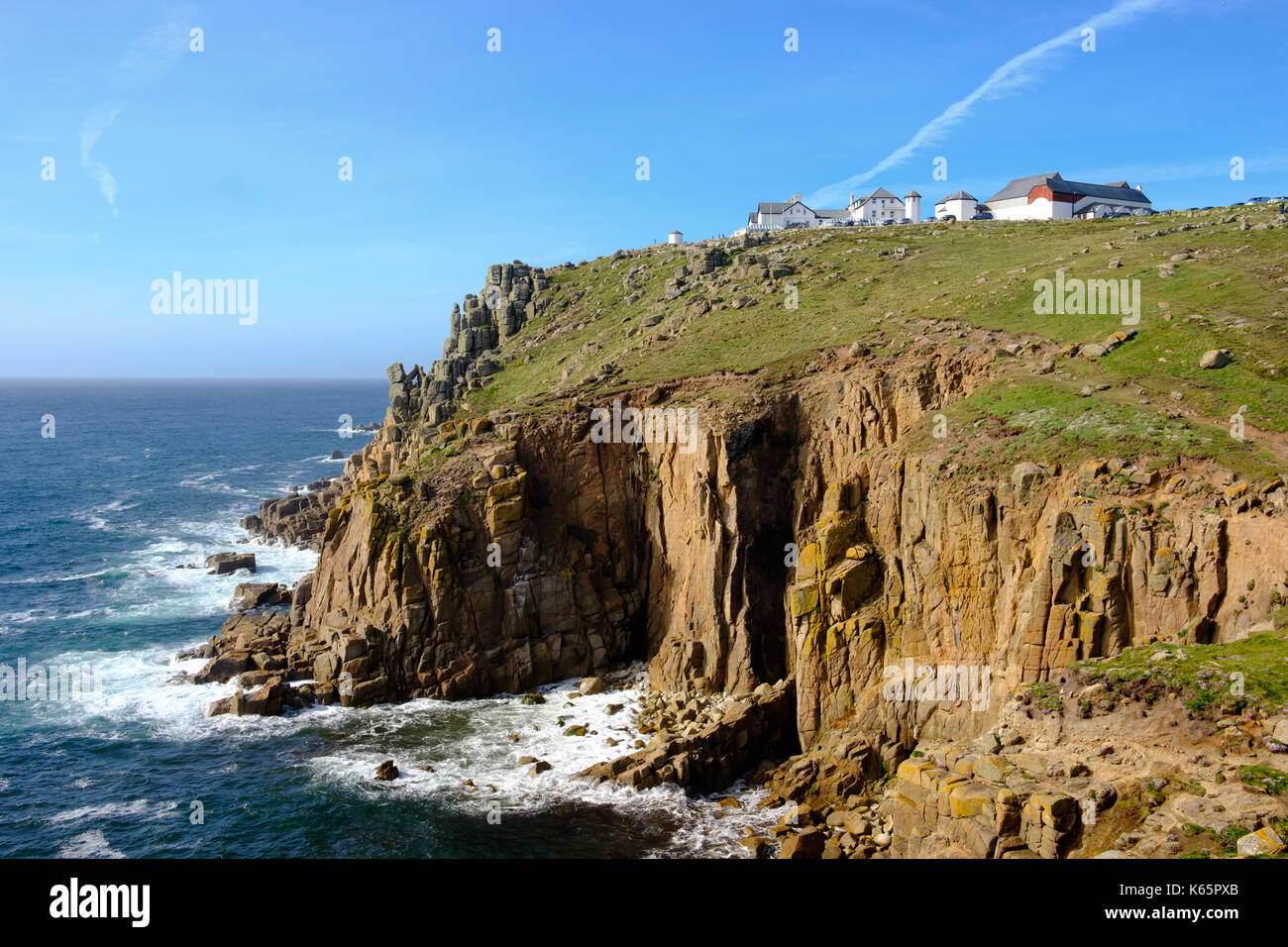 Falaises, Land's End, Cornwall, Angleterre, Grande-Bretagne Banque D'Images