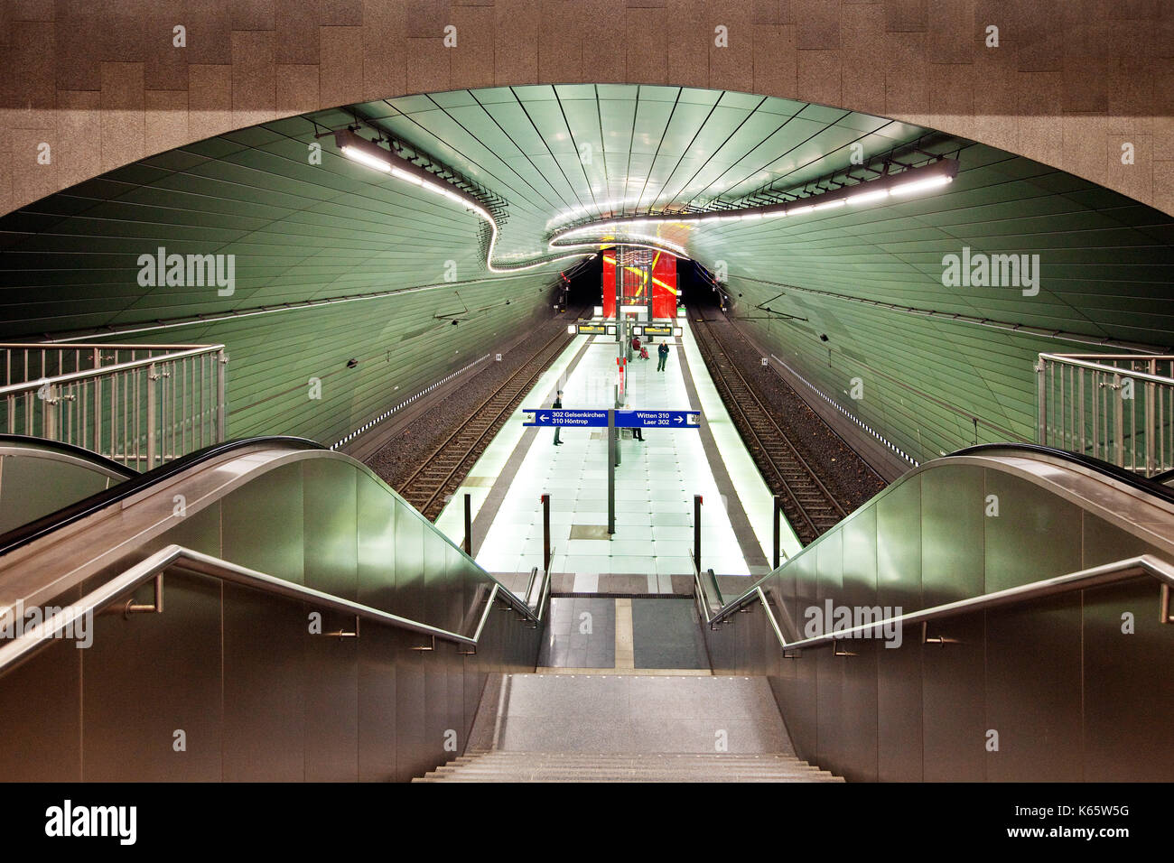 Métro station lohring, Bochum, Ruhr, Rhénanie du Nord-Westphalie, Allemagne Banque D'Images