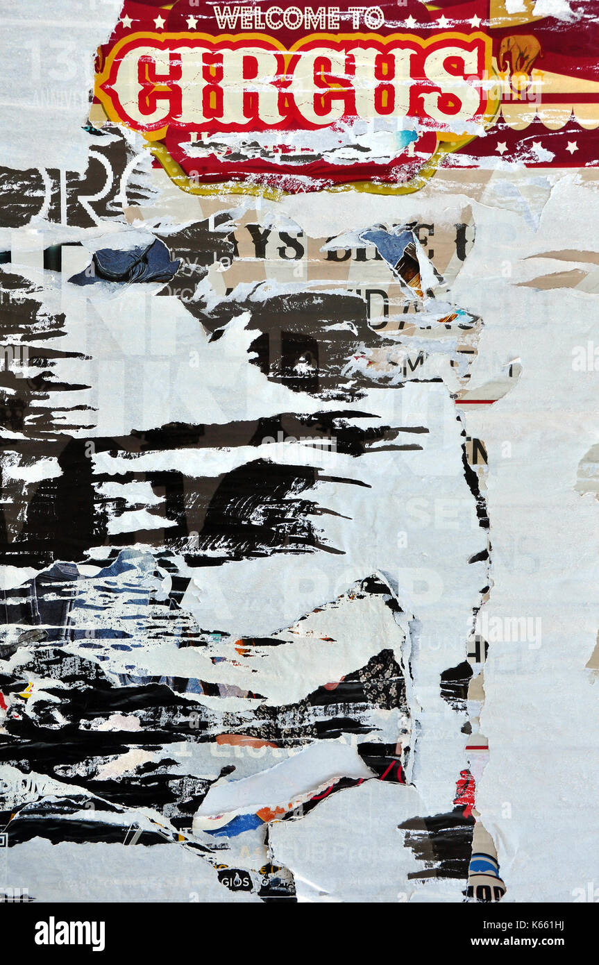 Papier déchiré des affiches abstract grunge background texture. Banque D'Images