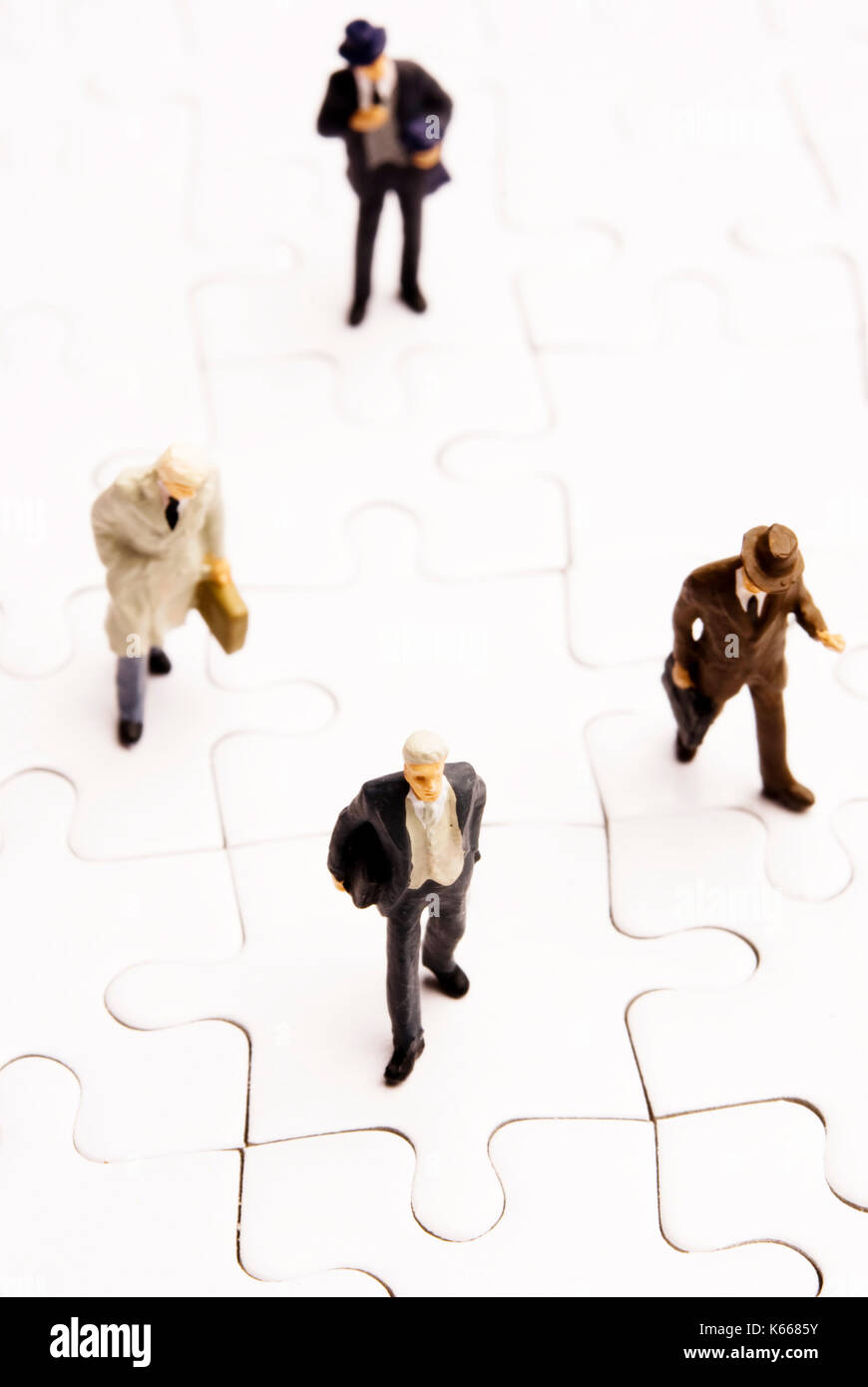 Les miniatures sur Jigsaw Puzzle Banque D'Images