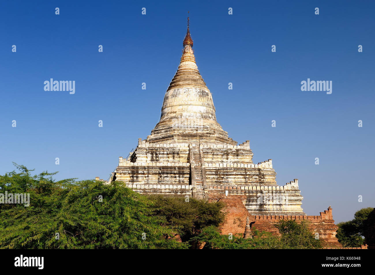 Bagan,Shwesandaw Paya temple, le plus important temple de Bagan, myanmar Banque D'Images