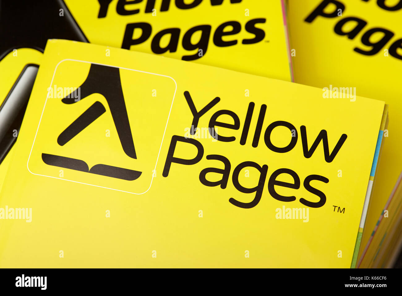 Pages jaunes annuaire téléphonique classées édition papier uk Banque D'Images
