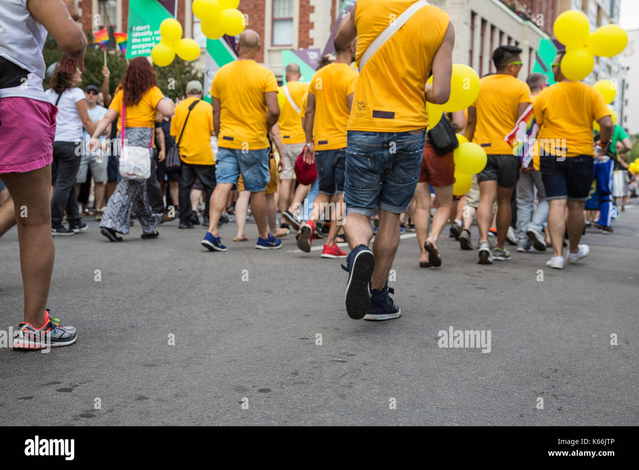 Parade gay à Montréal, événement estival au Québec canada Banque D'Images