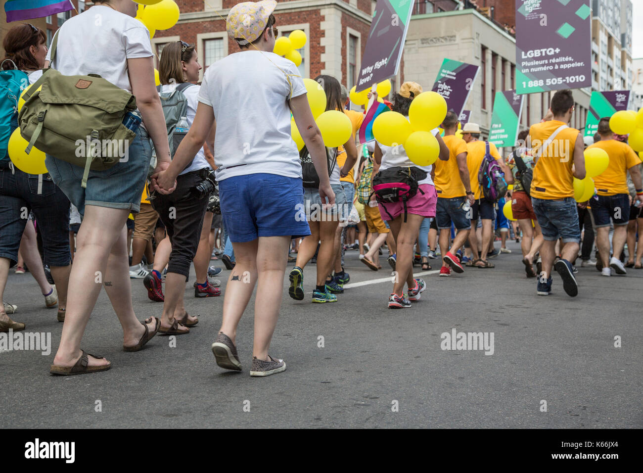 Parade gay à Montréal, événement estival au Québec canada Banque D'Images