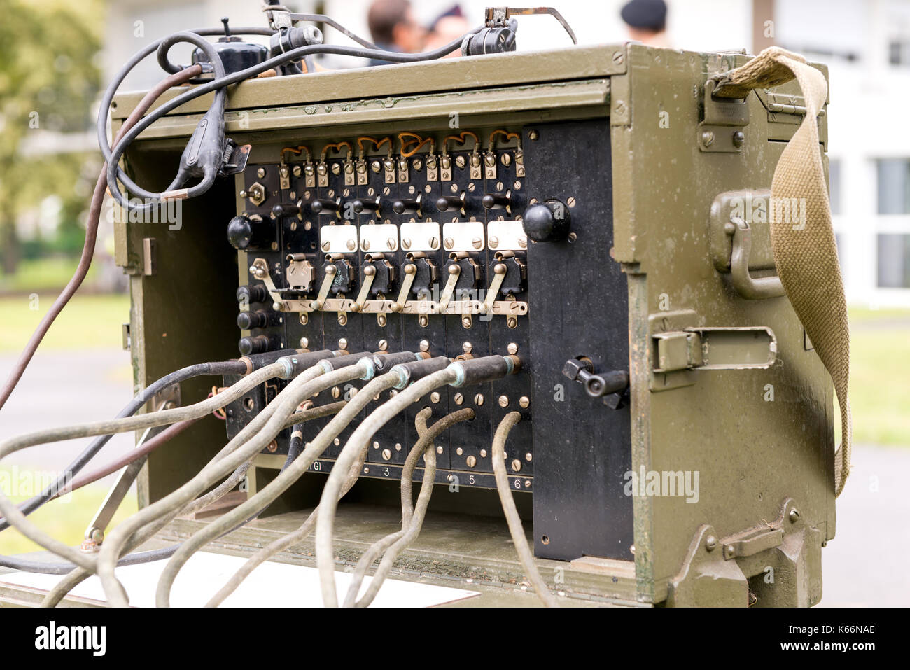 Une vieille radio militaire us army pour émetteur-récepteur Banque D'Images