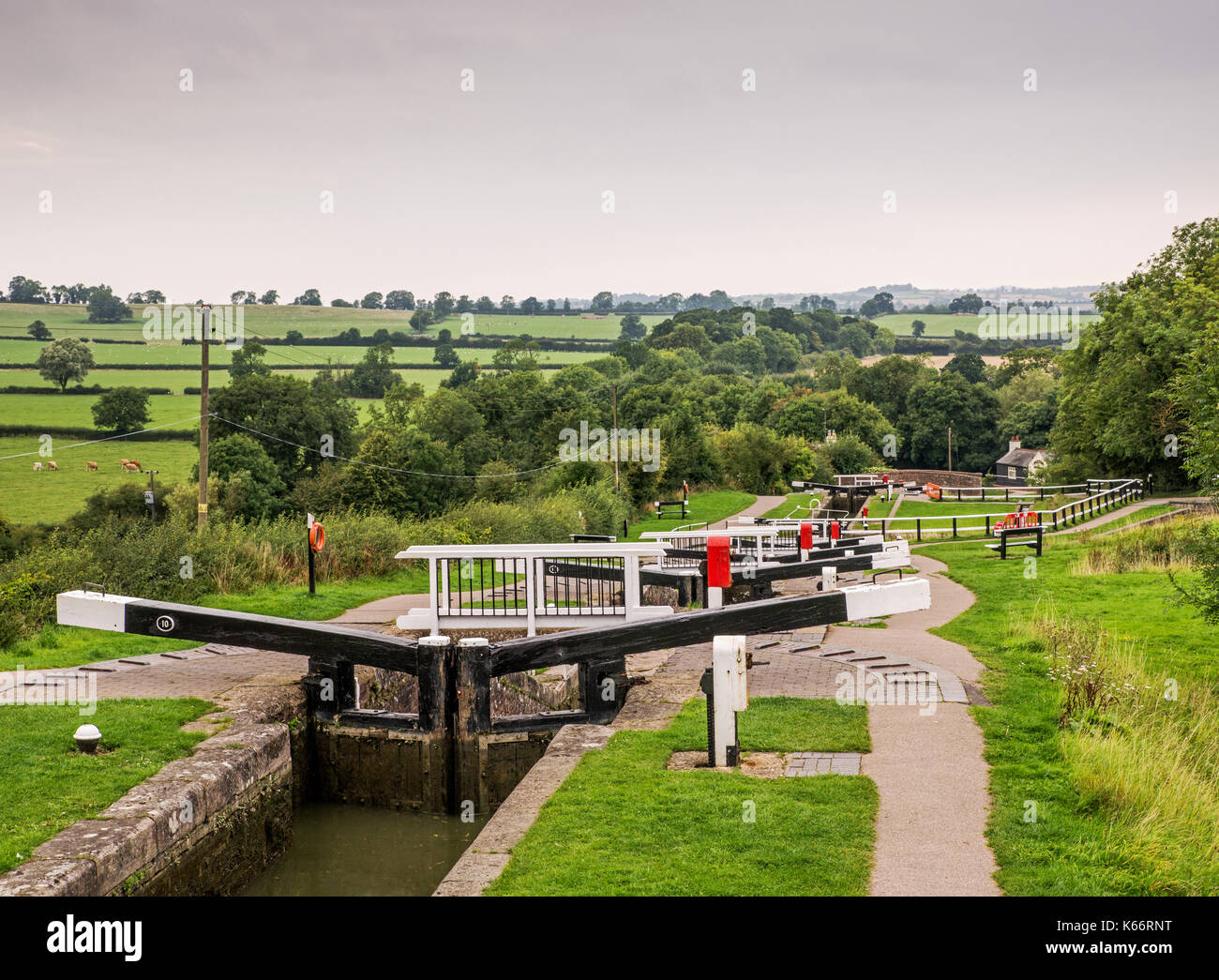 Foxton locks Port Marché Royaume-Uni Banque D'Images