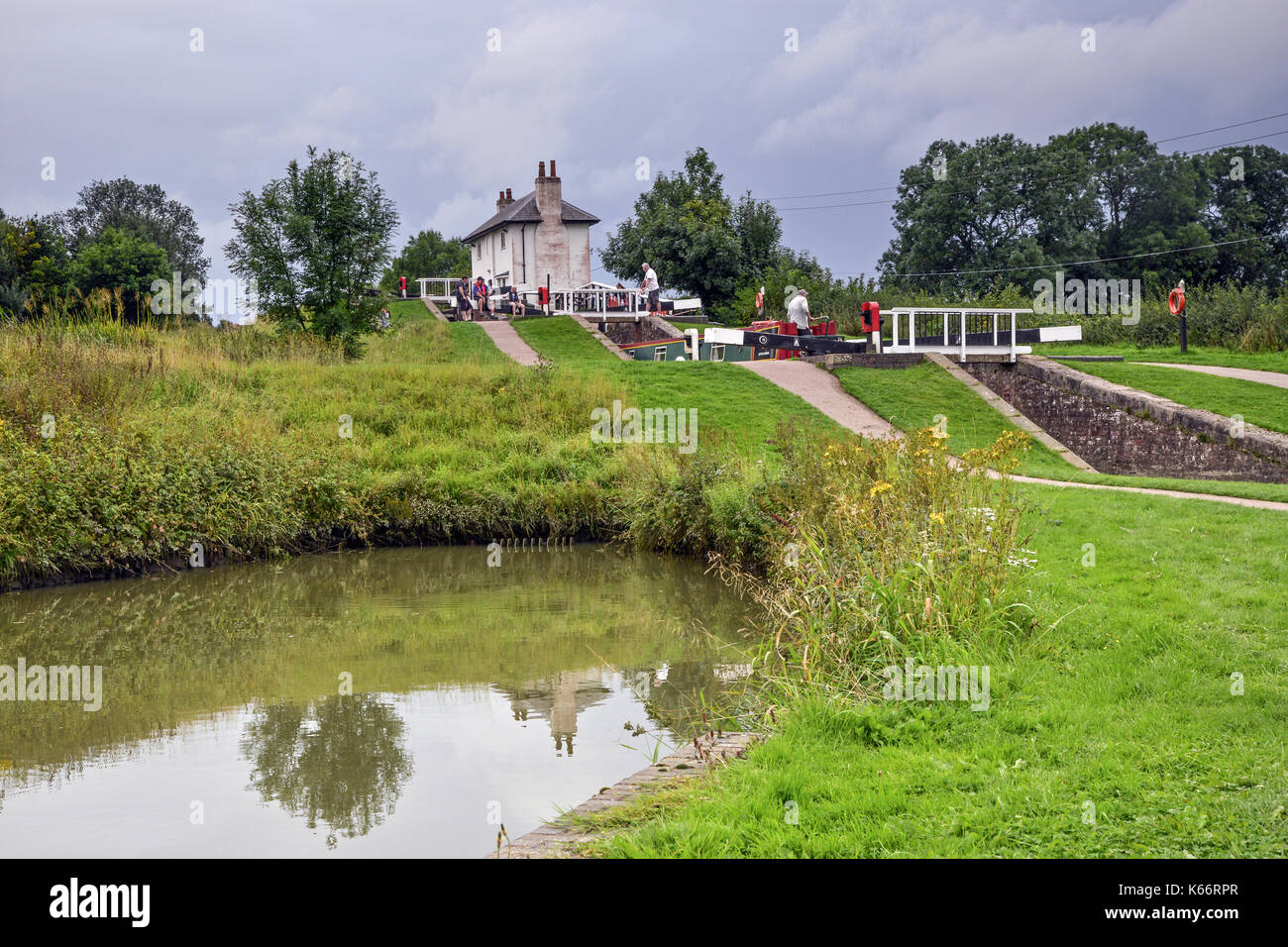 Foxton locks Port Marché Royaume-Uni Banque D'Images