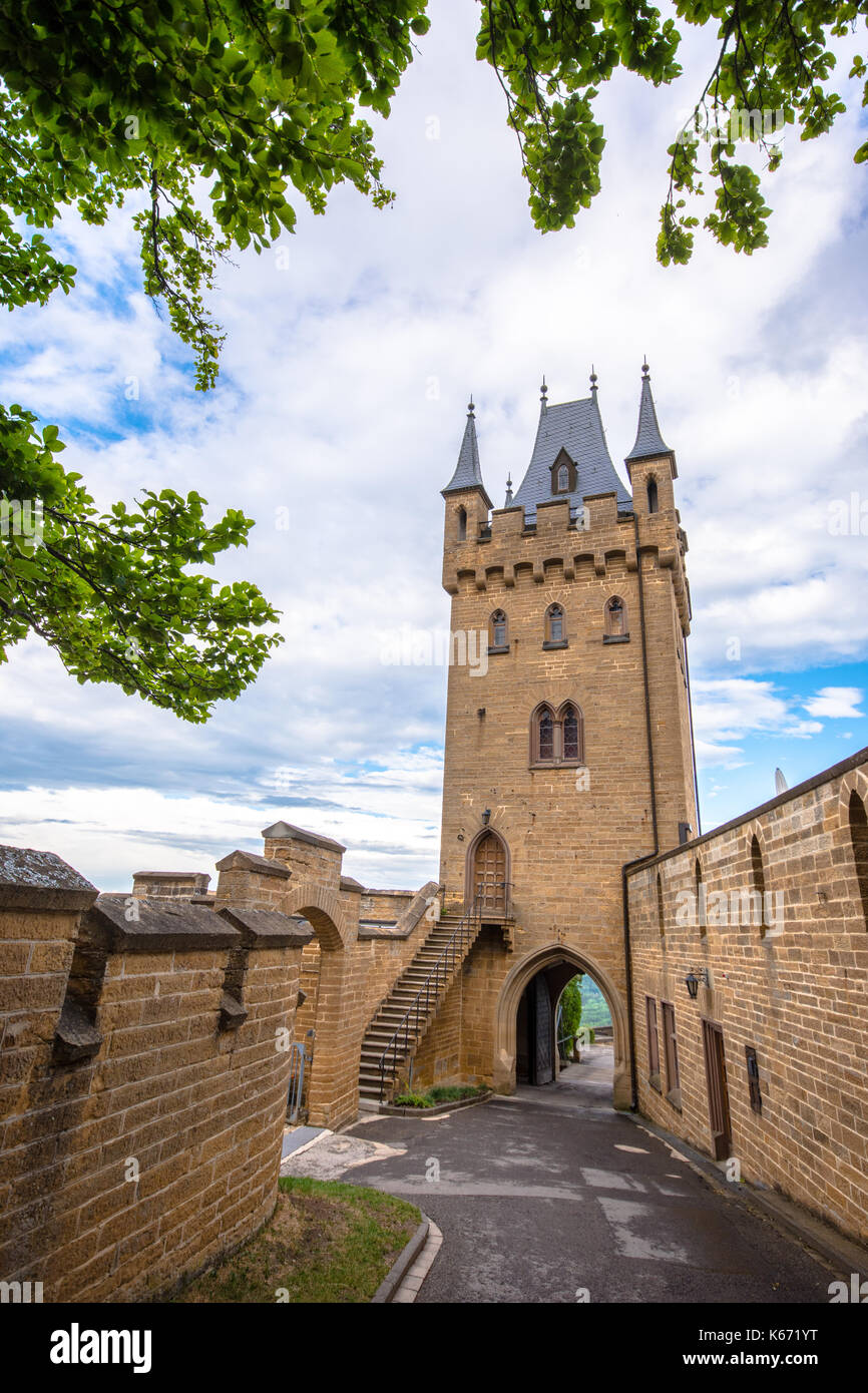 Le Château de Hohenzollern (burg hohenzollern souabes) à la région de Bade-Wurtemberg, Allemagne Banque D'Images