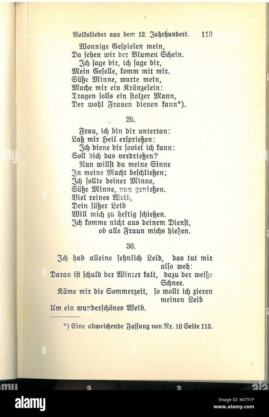 Le Deutscher Minnesang fait référence à la tradition allemande de la poésie médiévale de l'amour courtois, importante au XIIe siècle. Le style poétique reflète la dynamique culturelle et sociale de l’époque. Banque D'Images
