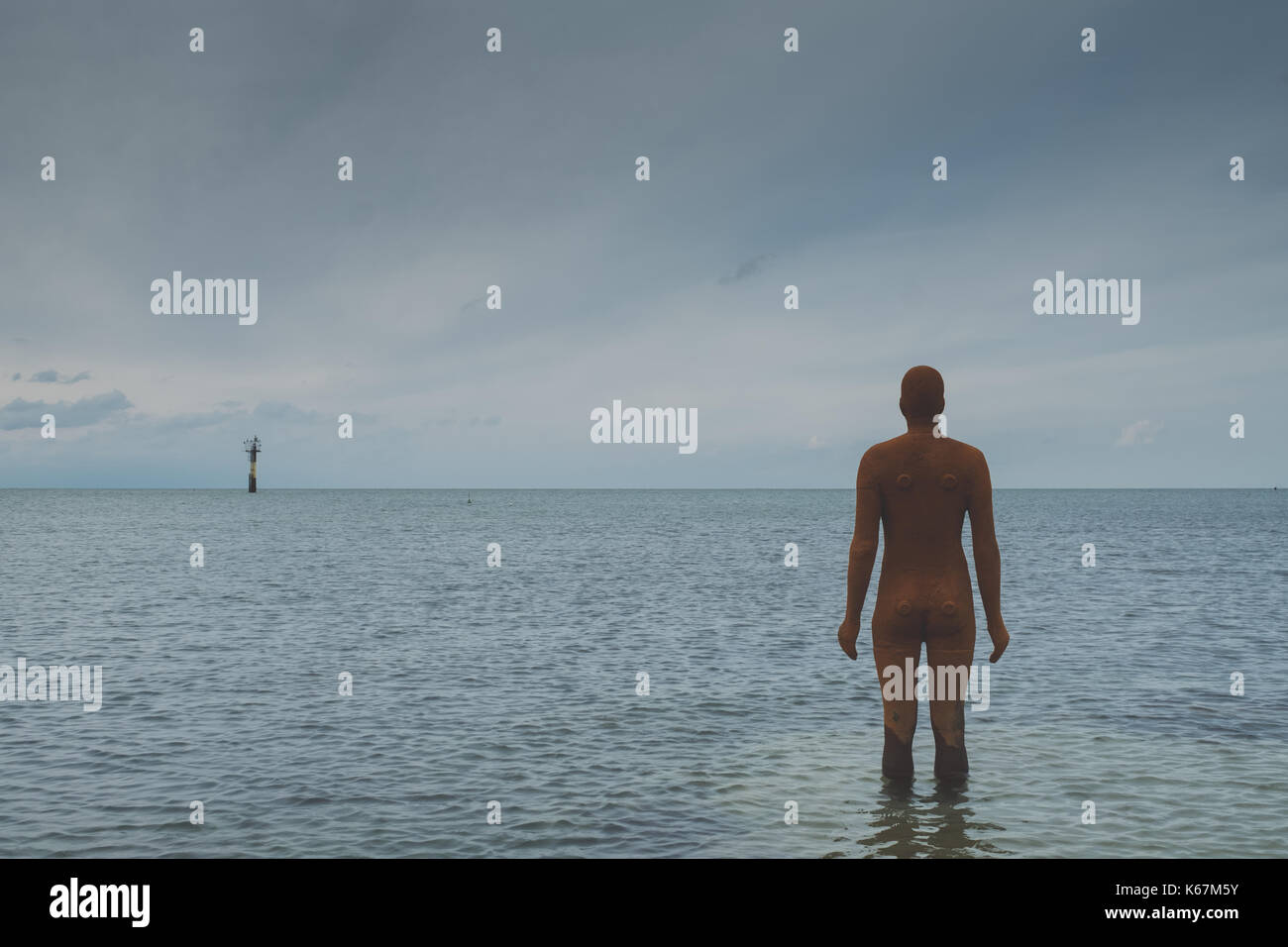 "Un autre temps" par Anthony Gormley au turner contemporary gallery margate kent uk Banque D'Images