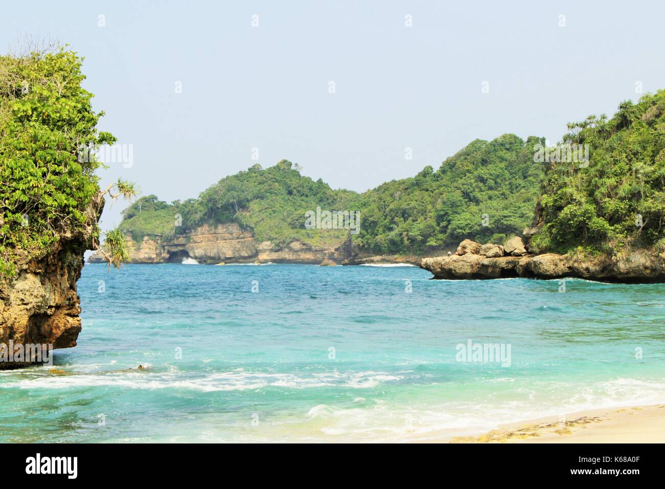 Kondang merak beach, dans l'Indonésie malang Banque D'Images