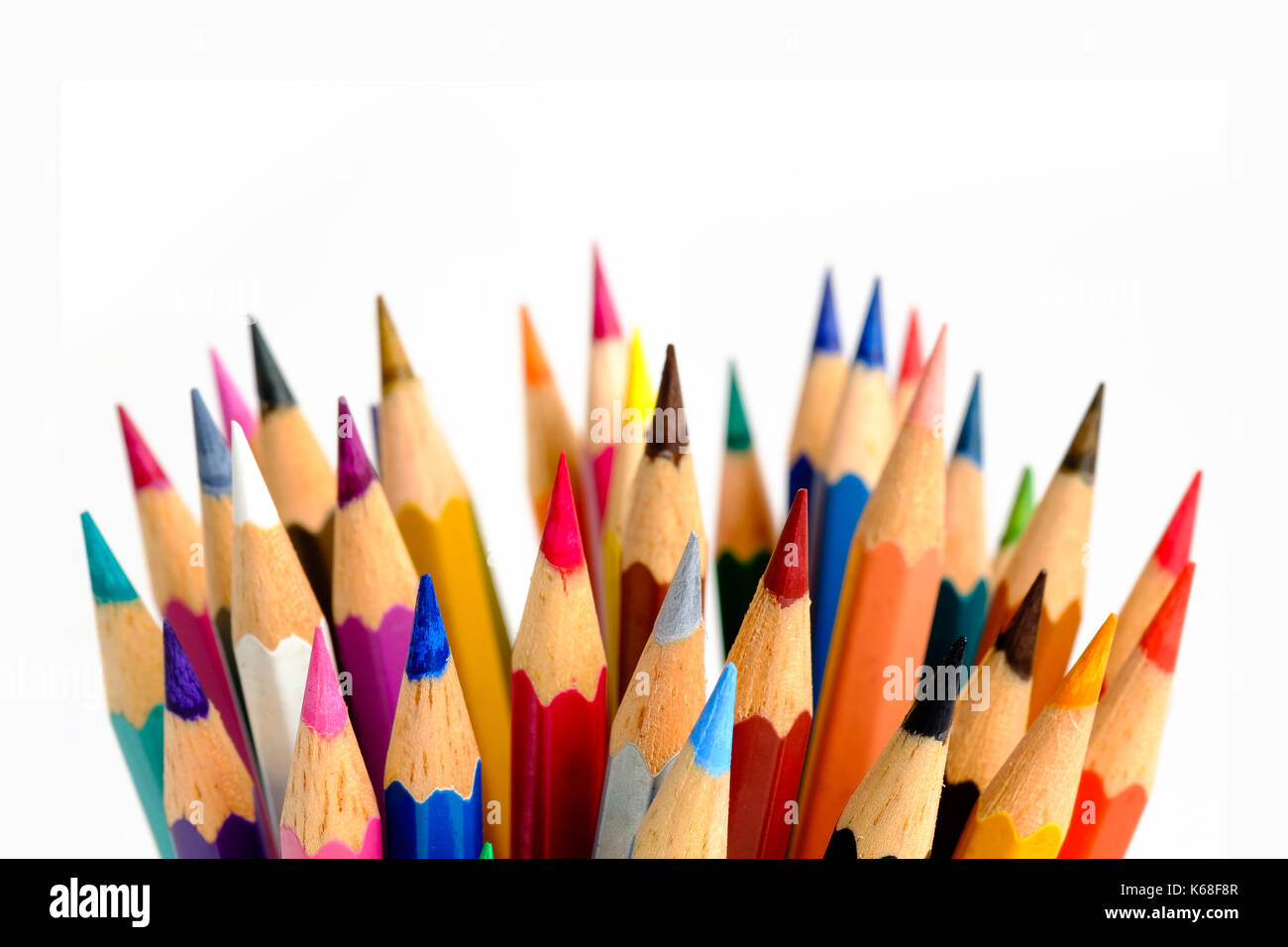 Ensemble de crayons de couleur Banque D'Images