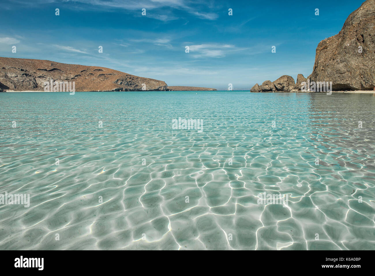 Plage Balandra, La Paz, mer de Cortes Baja California Sur. Le Mexique Banque D'Images