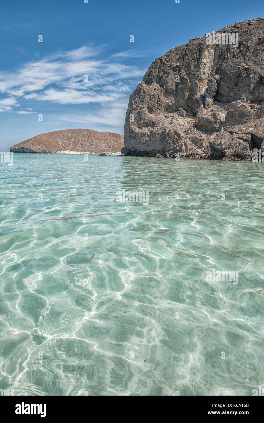 Plage Balandra, La Paz, mer de Cortes Baja California Sur. Le Mexique Banque D'Images