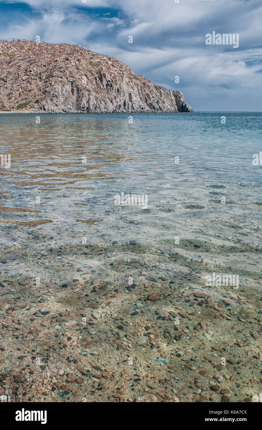 El saltito, plage de la paz Baja California Sur, la mer de Cortes. Le Mexique Banque D'Images