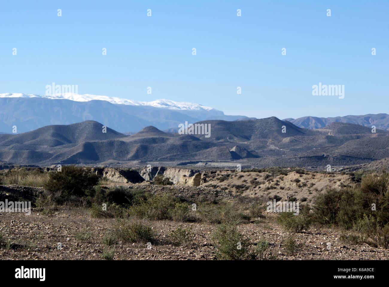 Désert de Tabernas, la province d'Almeria, Andalousie, Espagne Banque D'Images