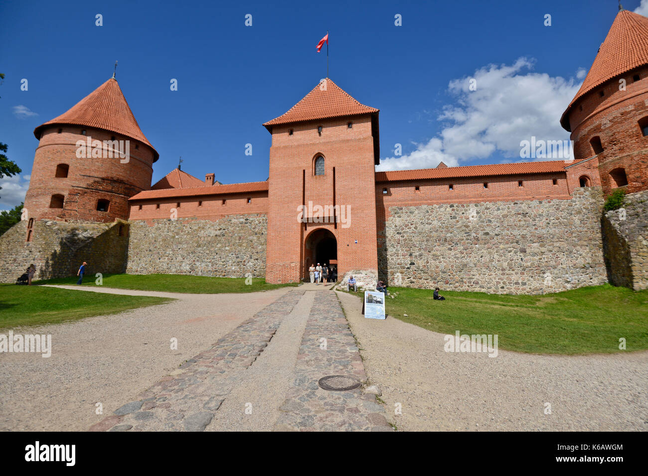 Château de l'île de Trakai, Lituanie Banque D'Images