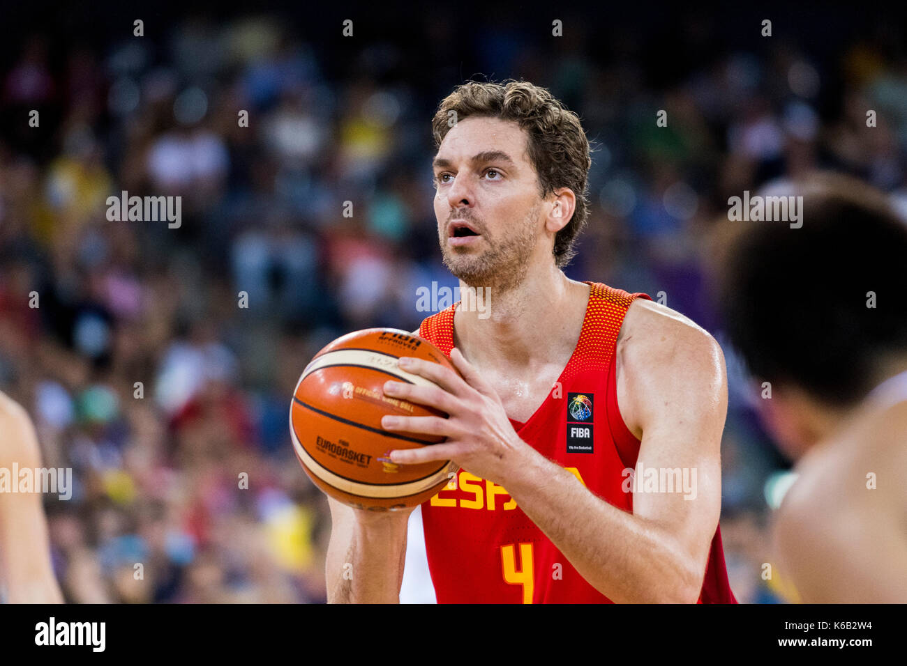 5 septembre 2017 : Pau Gasol # 4 (esp) au cours de l'eurobasket fiba 2017 - Groupe c, match entre la Croatie et l'Espagne au hall polyvalent, CLUJ-NAPOCA, Roumanie rou. foto : Cronos Banque D'Images