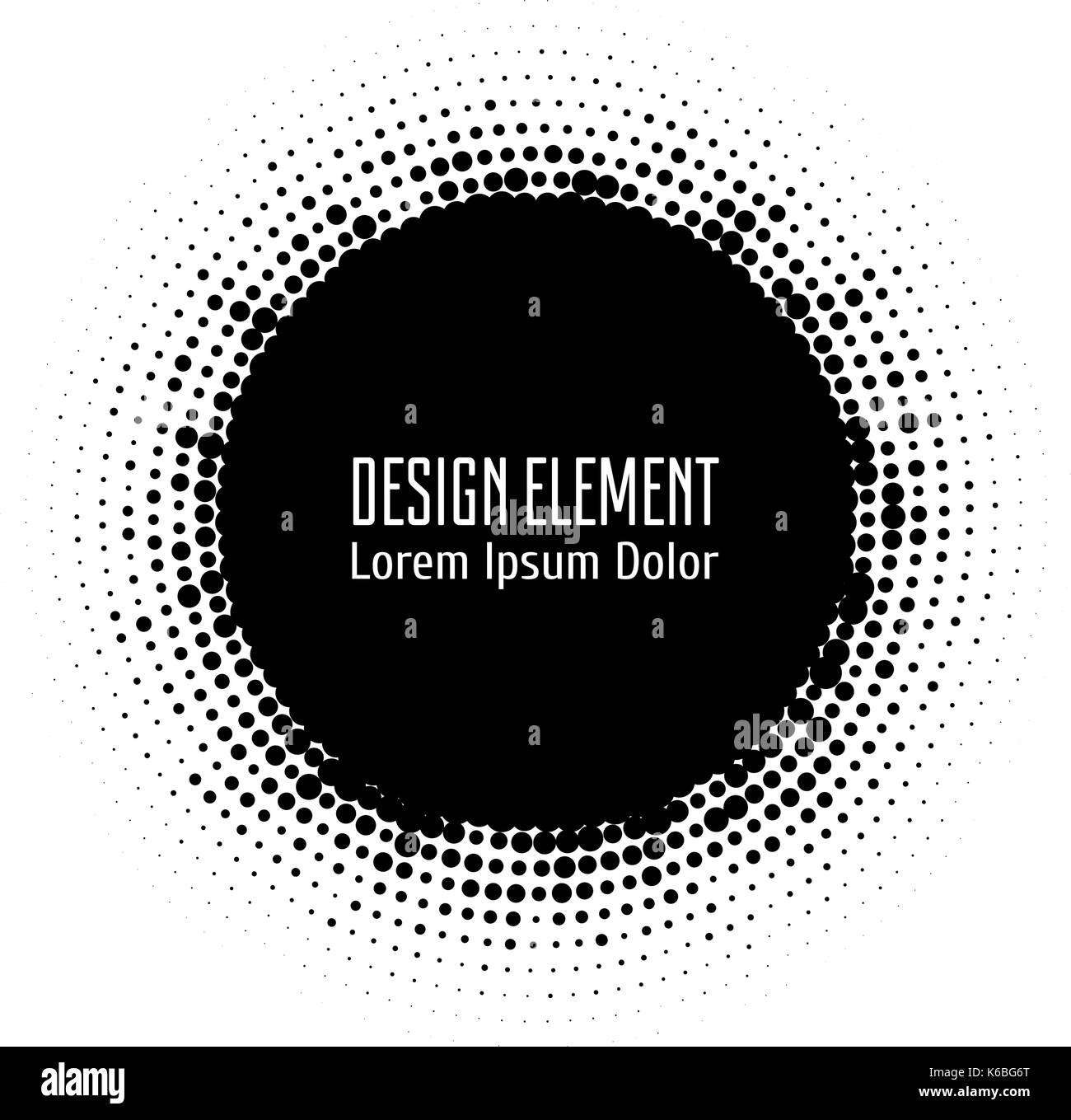 Abstract vector cercle demi-teinte prescrits. Résumé des éléments de conception logo gradient en pointillés. grunge texture halftone dots patterns dans pop art dotte. Illustration de Vecteur