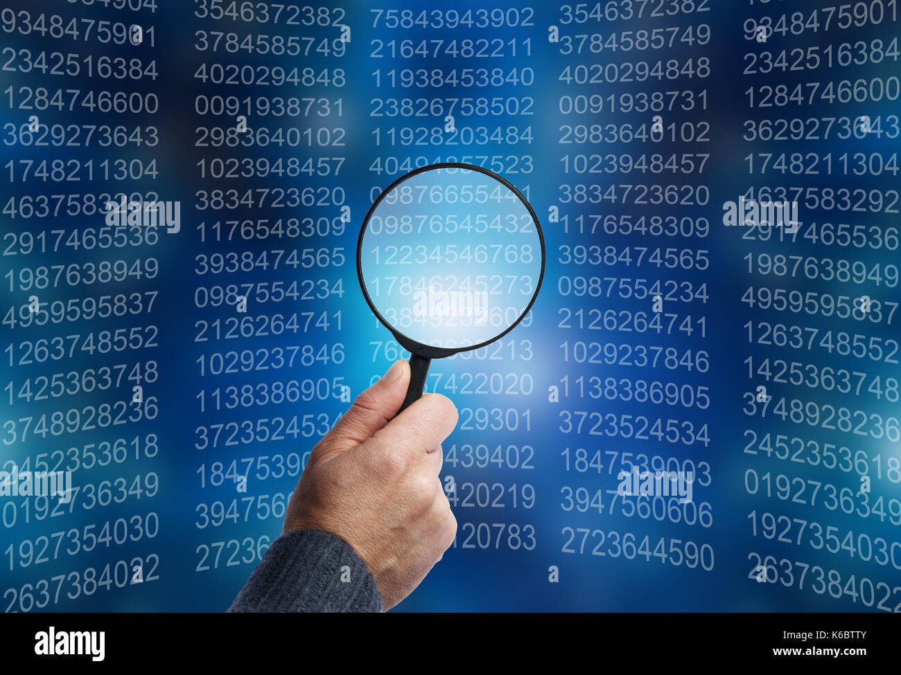 Code le code de vérification et d'accès aux données concept Banque D'Images
