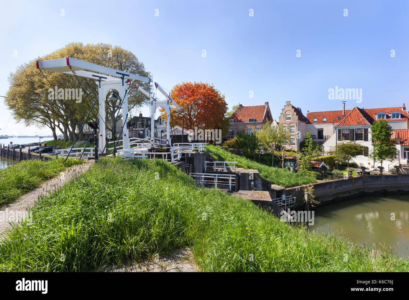 Vue sur la pittoresque Schoonhoven aux Pays-Bas Banque D'Images