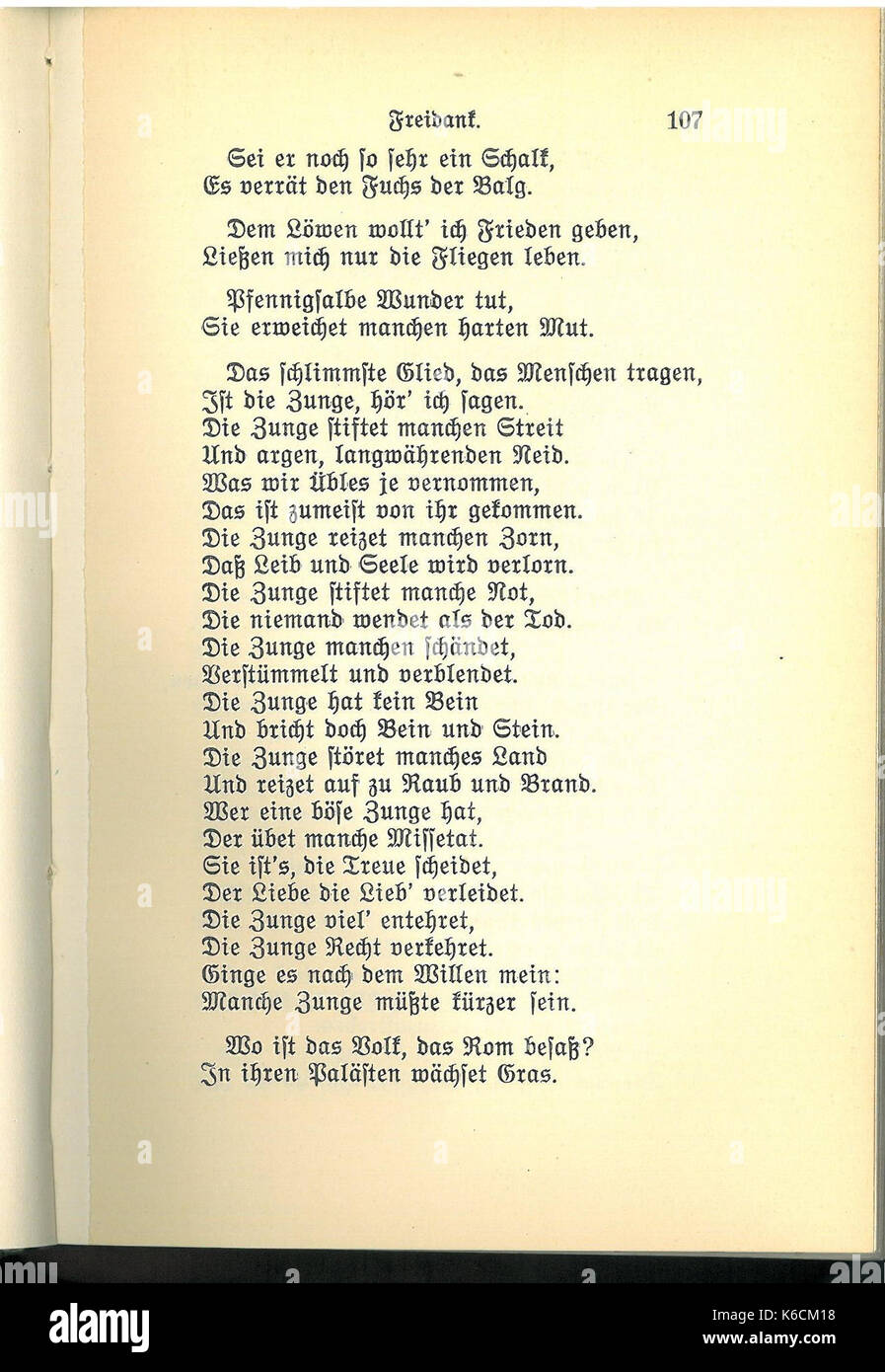 Deutscher Minnesang 107 Banque D'Images