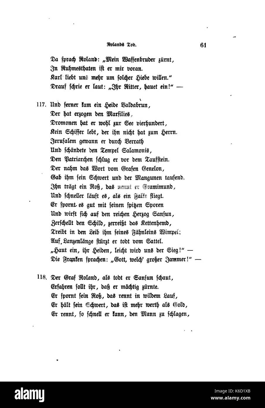 Das Rolandslied Hertz (W) 079 Banque D'Images