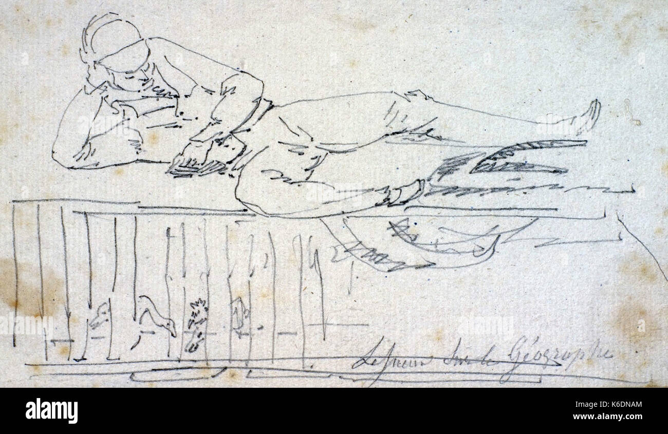 Charles Alexandre Lesueur sur cage Banque D'Images