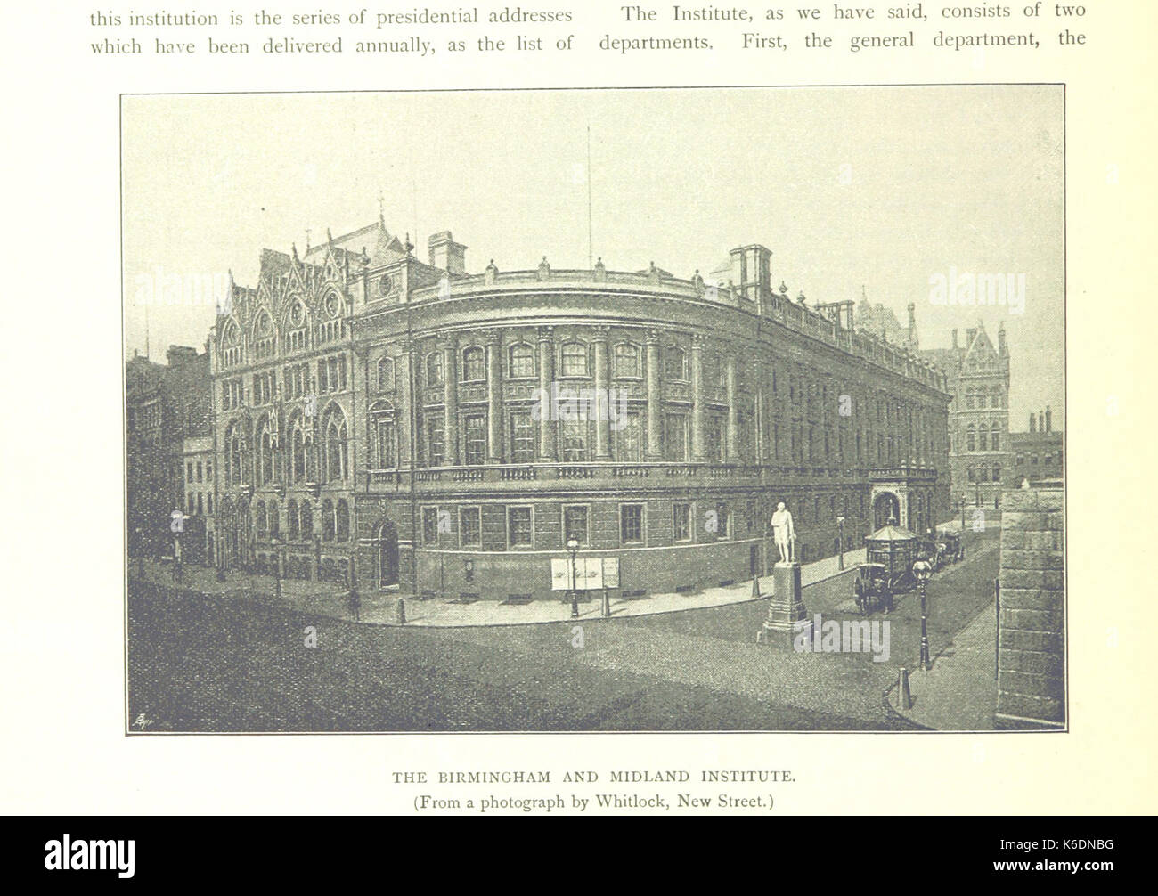 Birmingham and Midland Institute imprimer Banque D'Images