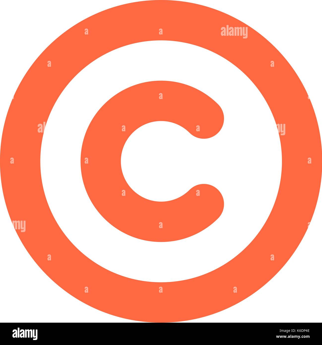 L'utiliser dans tous vos projets. Le symbole de copyright, ou signe d'auteur, une lettre majuscule entouré d'un style web télévision c. bouton icône internet. vector illustrat Illustration de Vecteur