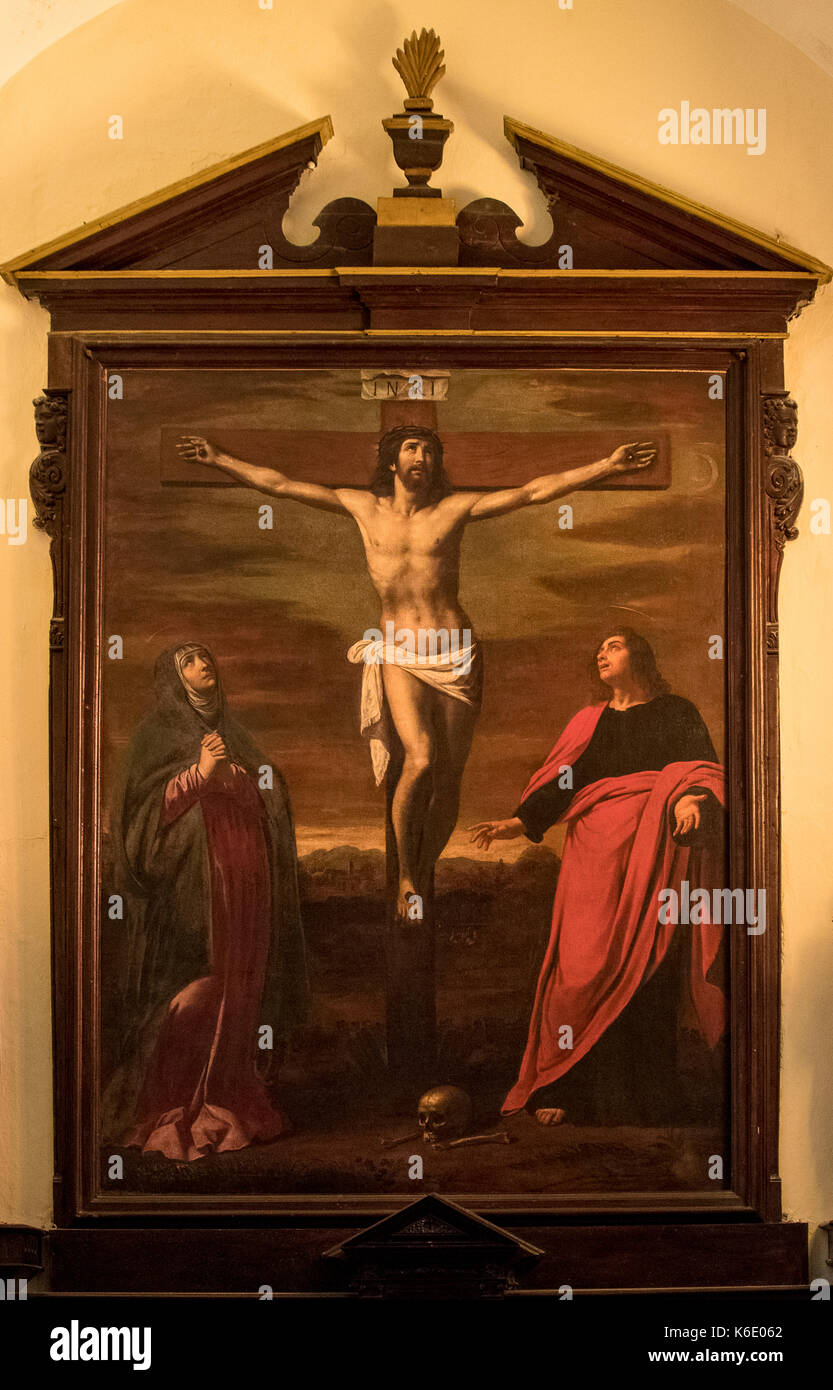Italie Ligurie 5 Terre Parc National - Monterosso al mare - Couvent de Monterosso - Crucifixion 'attribué au peintre Van Dyck, Banque D'Images